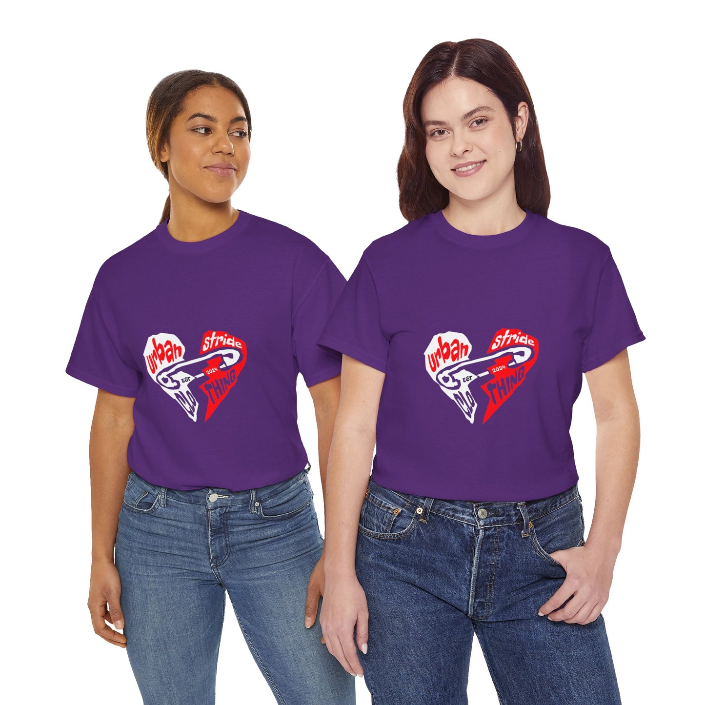 T-shirt con disegno cuore spezzato