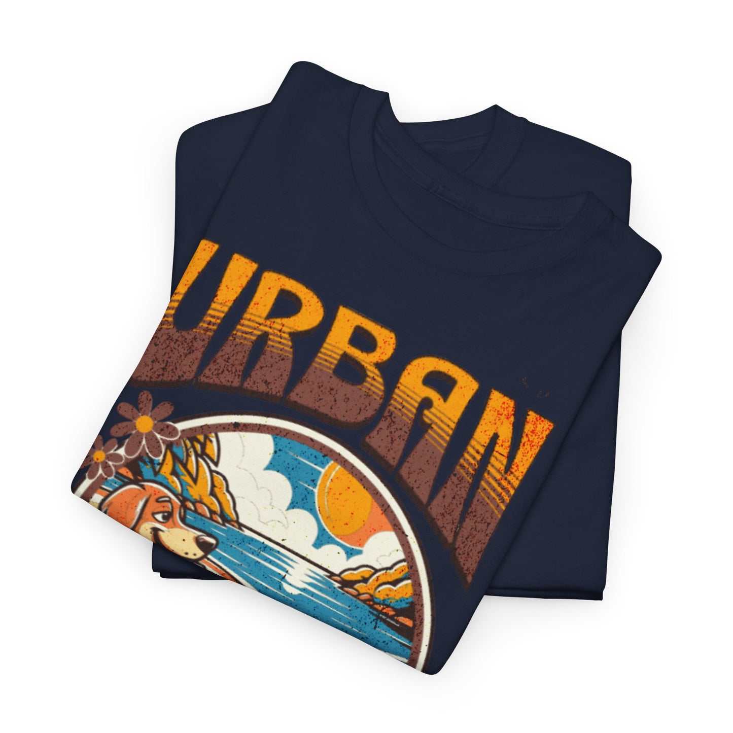 T-shirt con scritta "Urbanstride" e cane