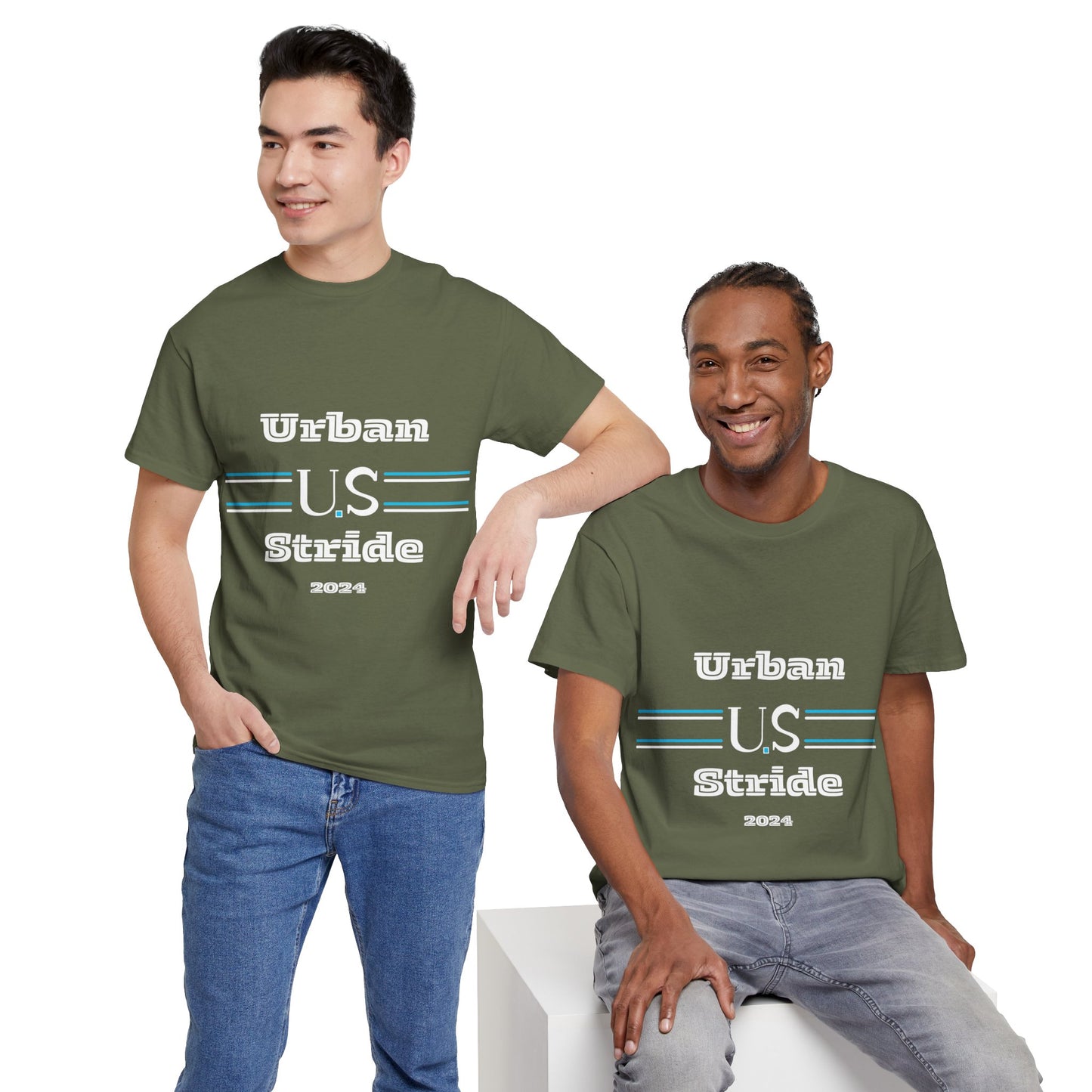 T-shirt con scritta "urbanstride " abbreviata U.S