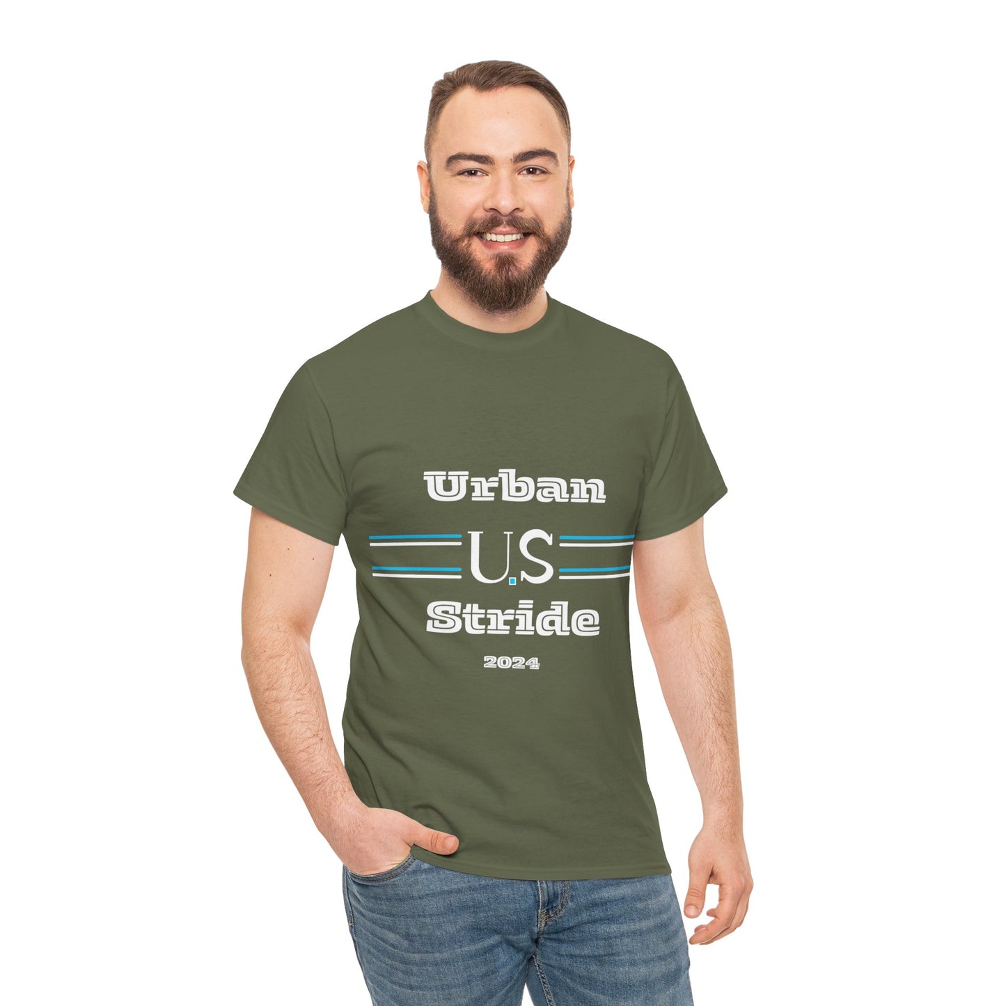 T-shirt con scritta "urbanstride " abbreviata U.S