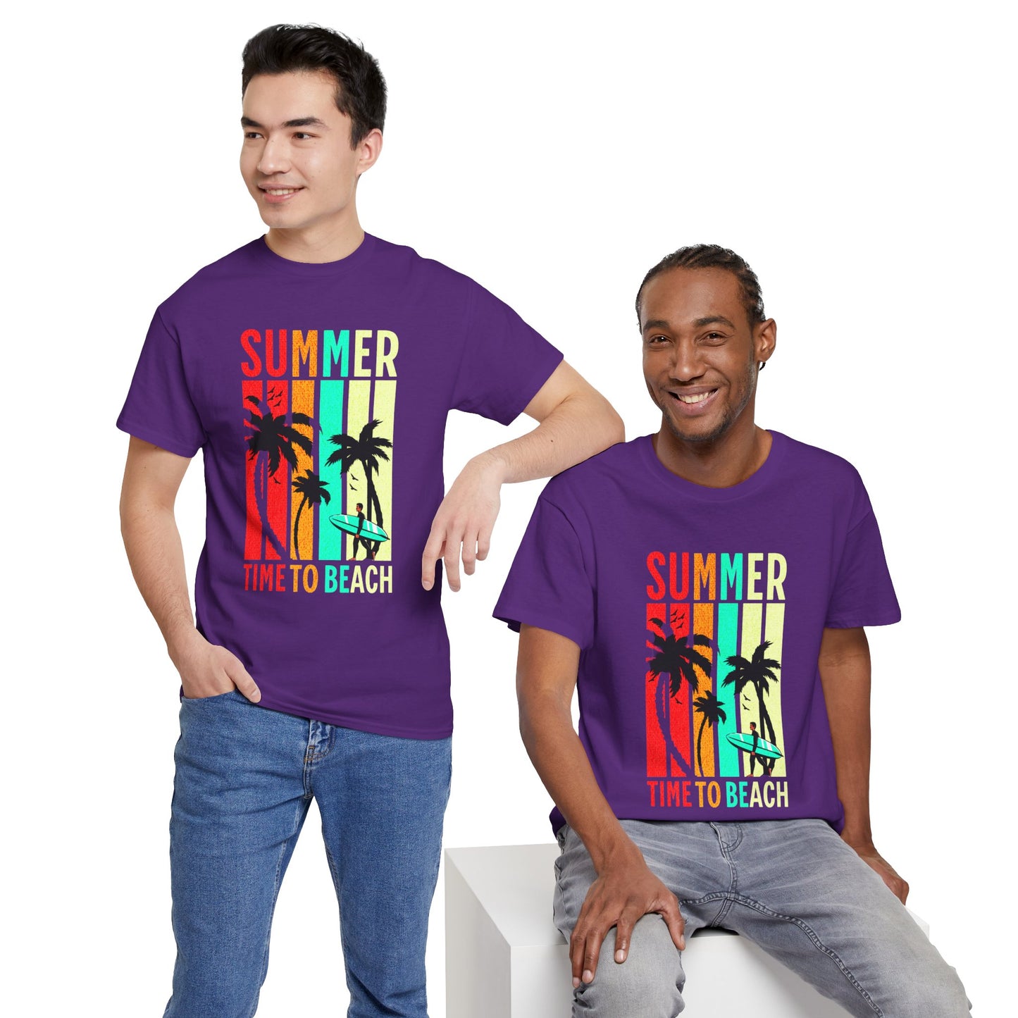 T-shirt con scritta " Summer time to the beach "