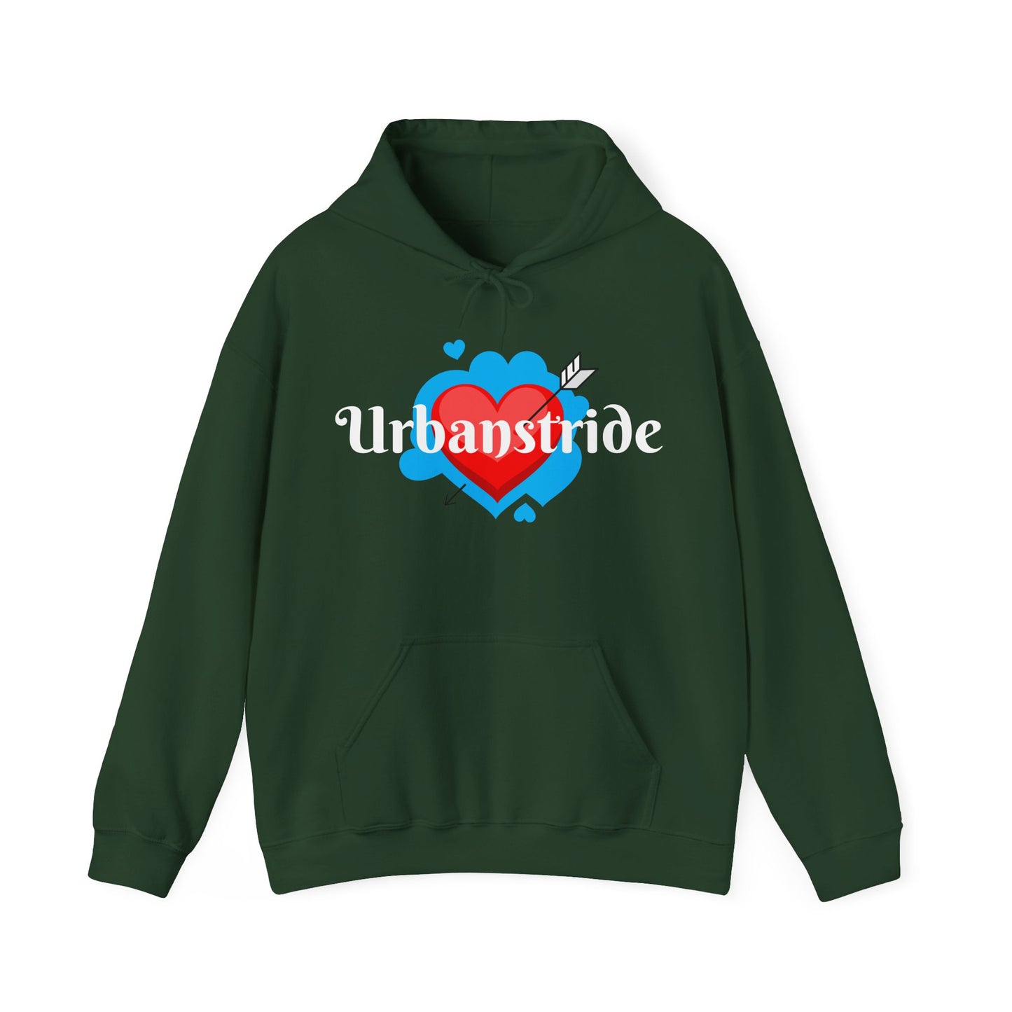 Felpa con logo "URBANSTRIDE" e cuore