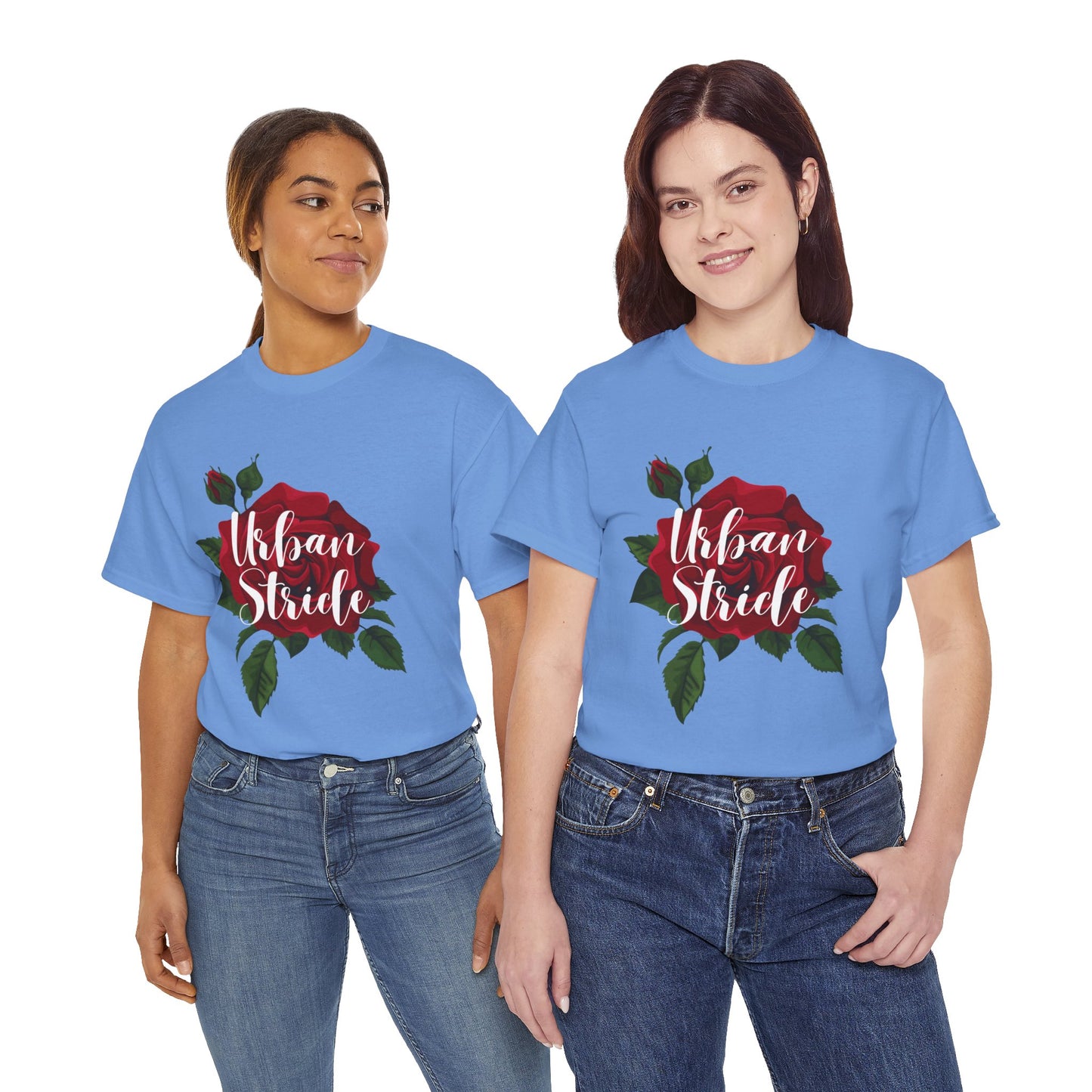 T-shirt con scritta "UrbanStride Vintage Flower