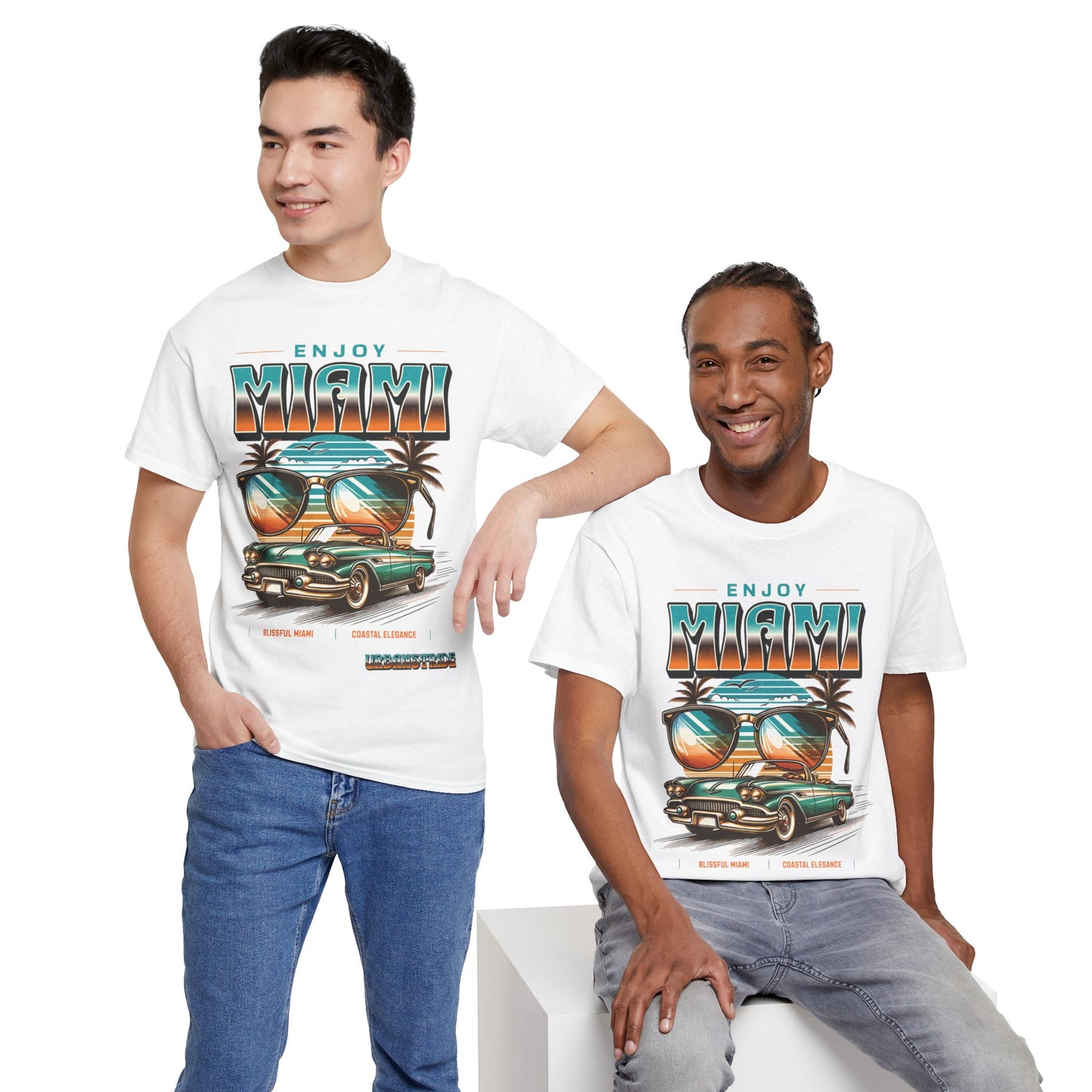 T-shirt con scritta" Enjoy Miami "