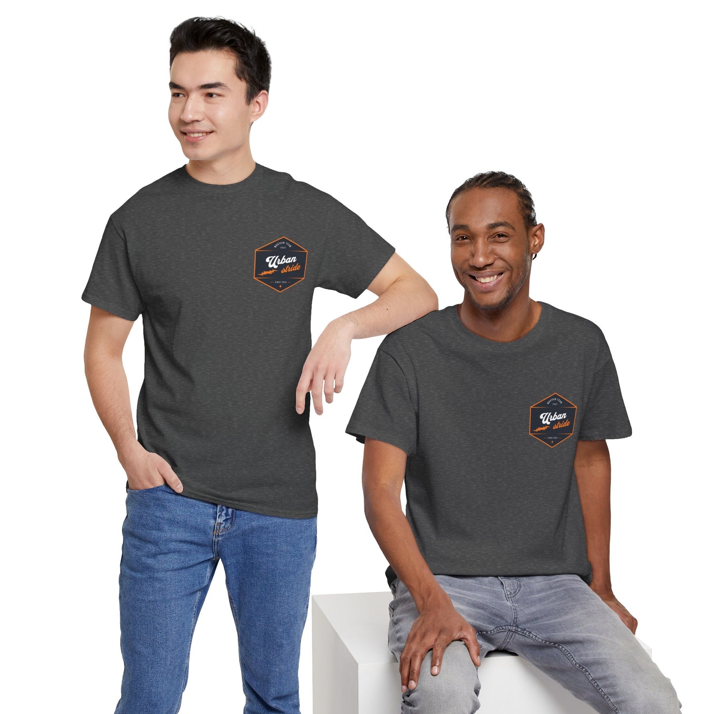 T-shirt Urban Stride® – Logo esagonale vintage in stile aviatore