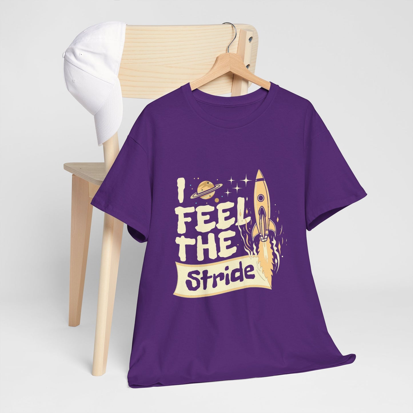 T-shirt con scritta "I feel the stride "