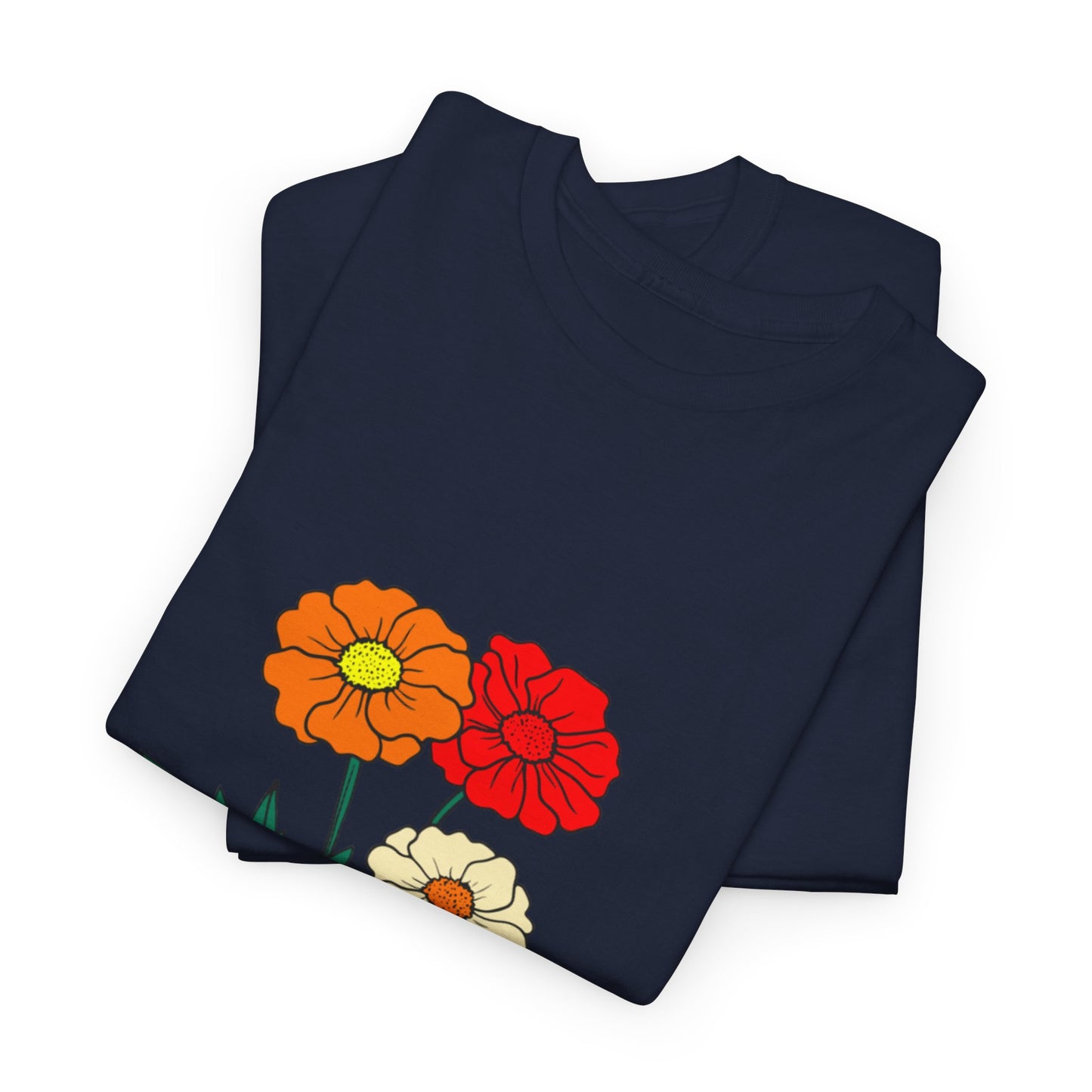 T-shirt con rappresentazione di fiori e scritta "Urbanstride"