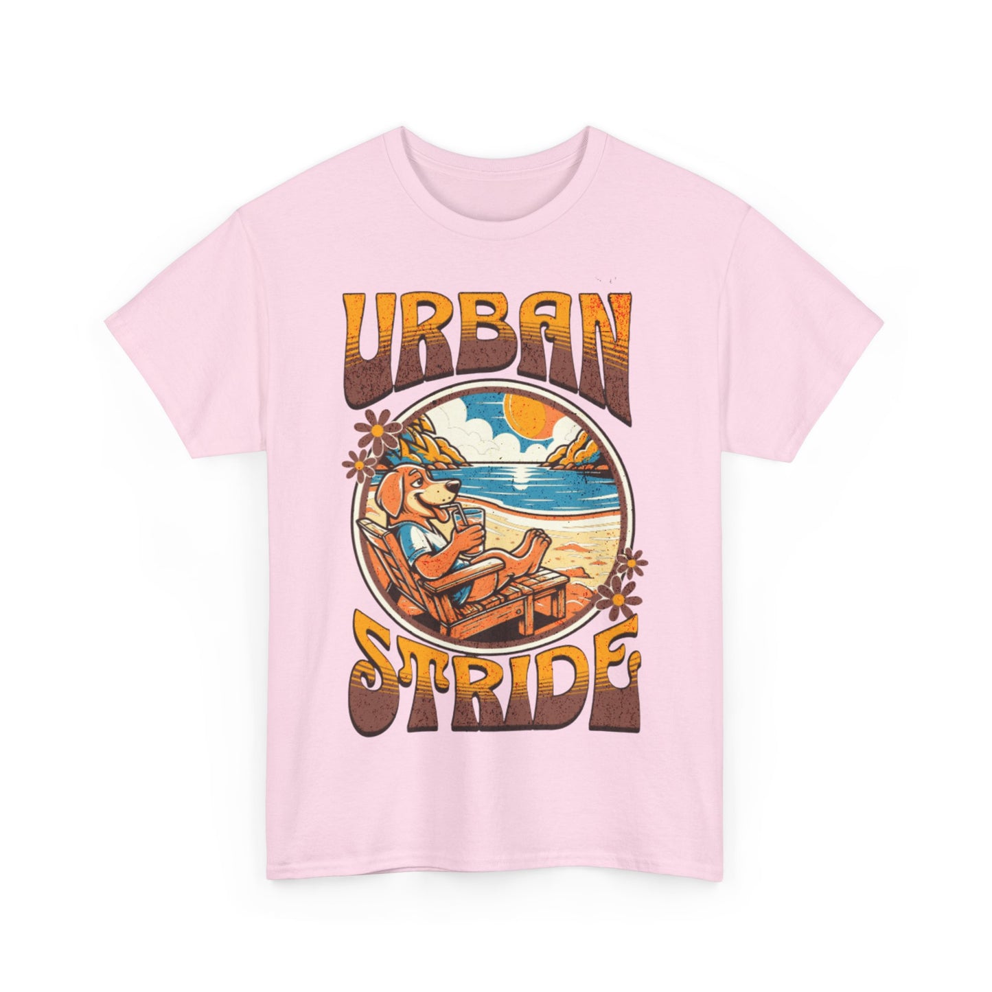 T-shirt con scritta "Urbanstride" e cane