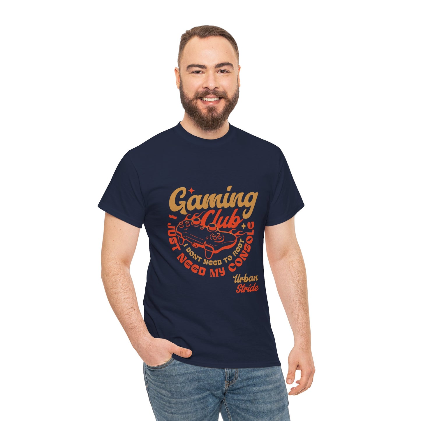 T-shirt con scritta “Gaming Club – I Just Need My Console”