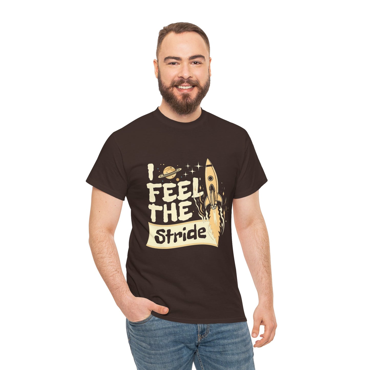 T-shirt con scritta "I feel the stride "