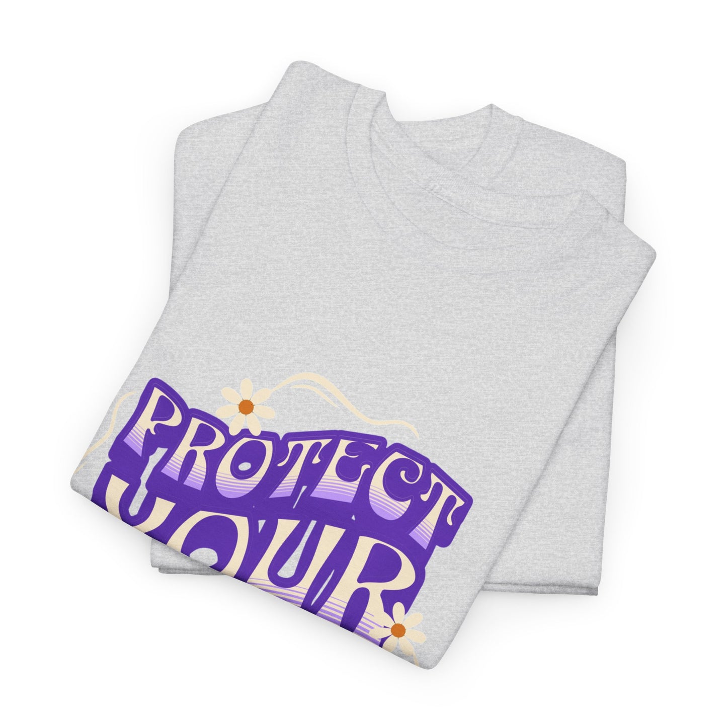 T-shirt con scritta "Protect your energy"