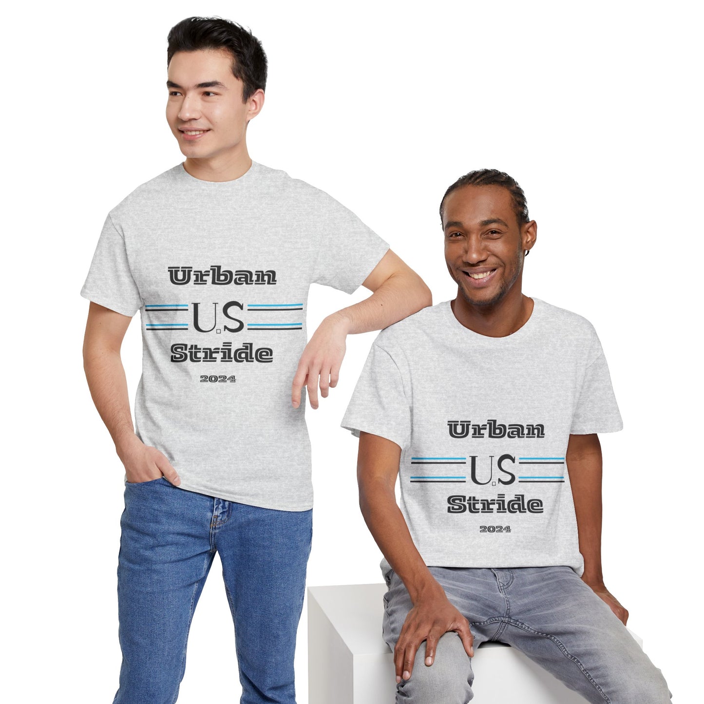 T-shirt con scritta "urbanstride " abbreviata U.S