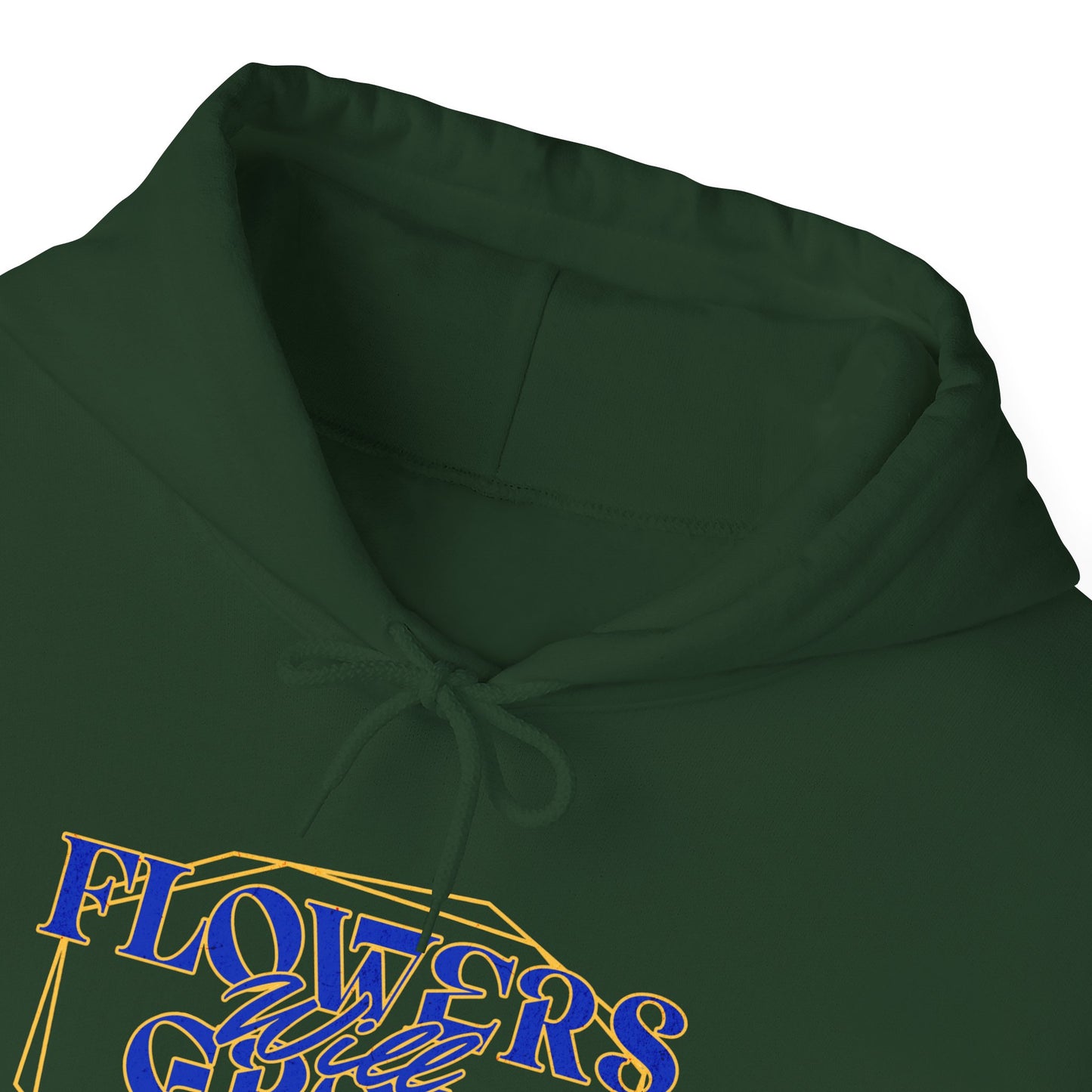 Felpa con scritta "Flowers will grow beauty"