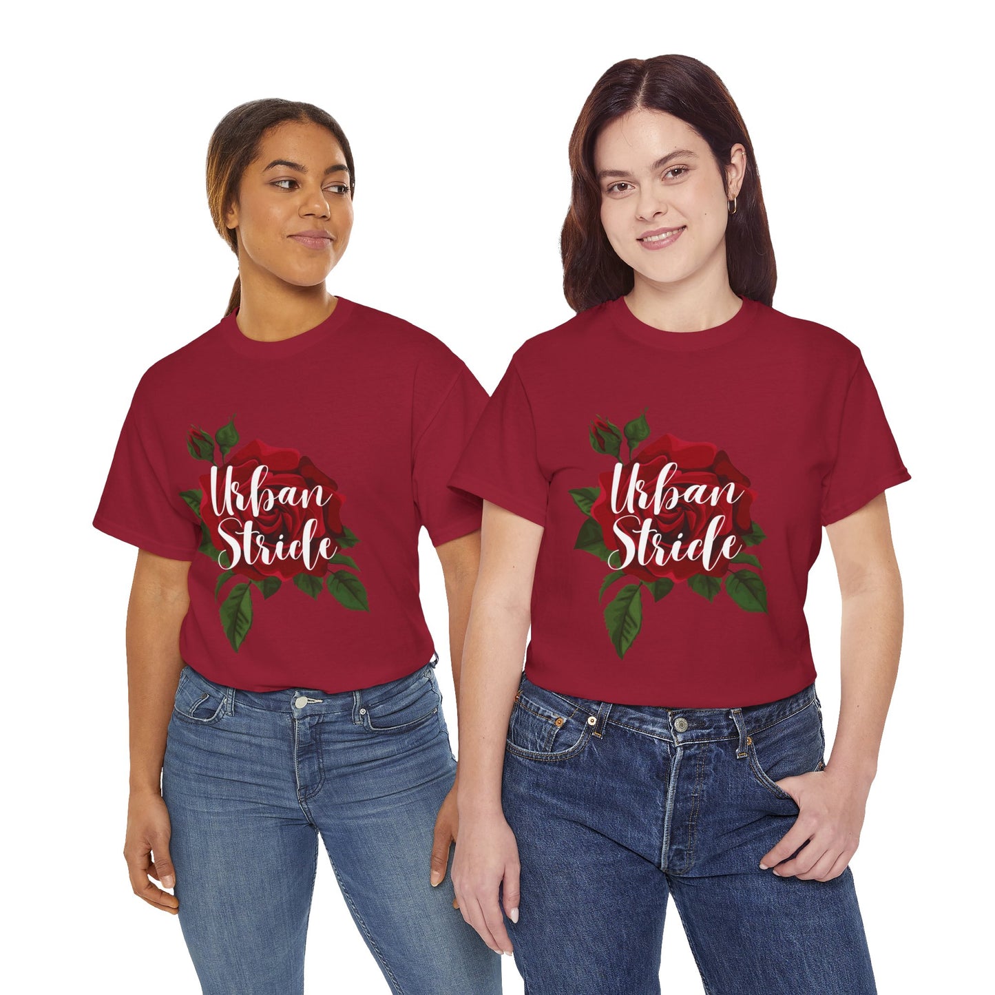 T-shirt con scritta "UrbanStride Vintage Flower