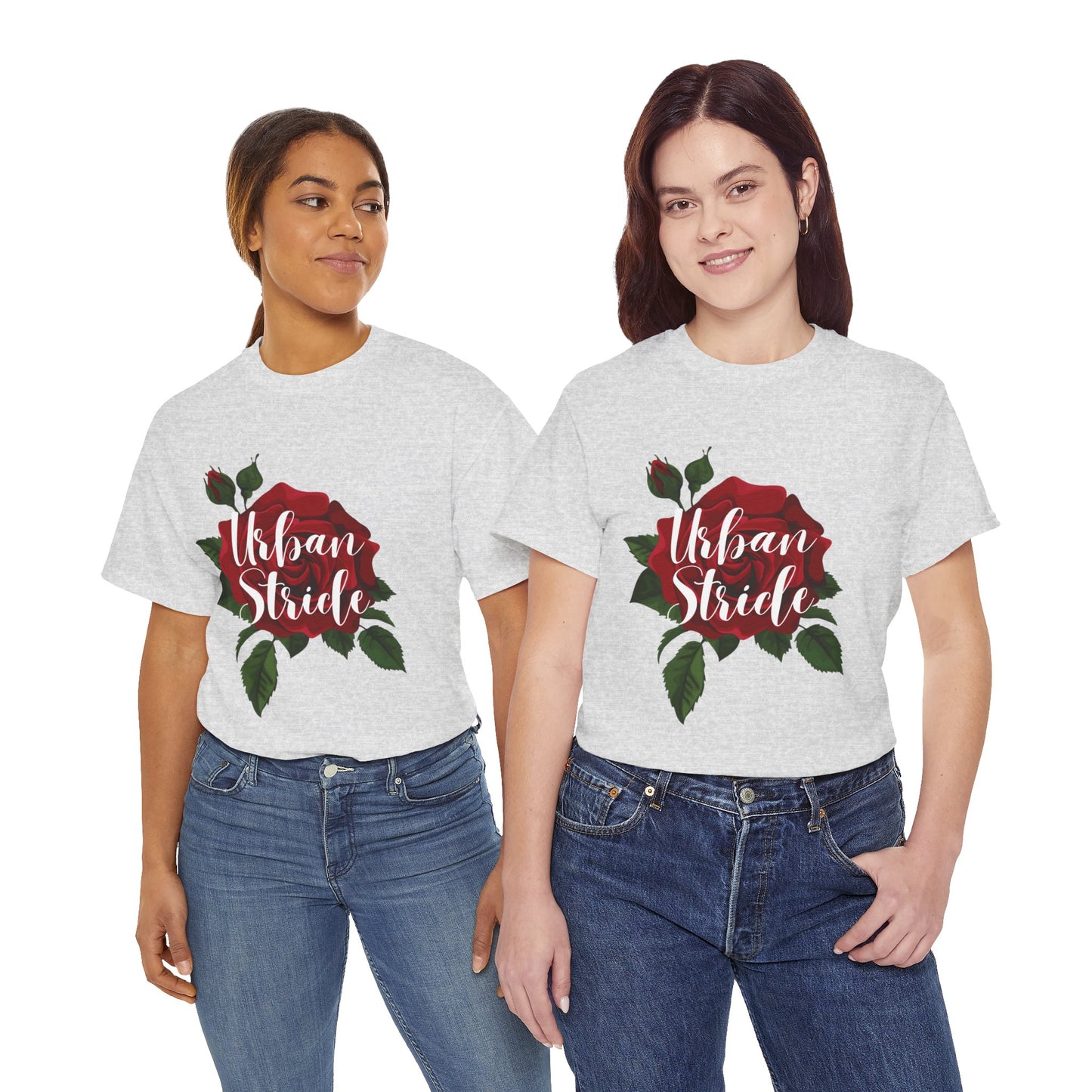 T-shirt con scritta "UrbanStride Vintage Flower