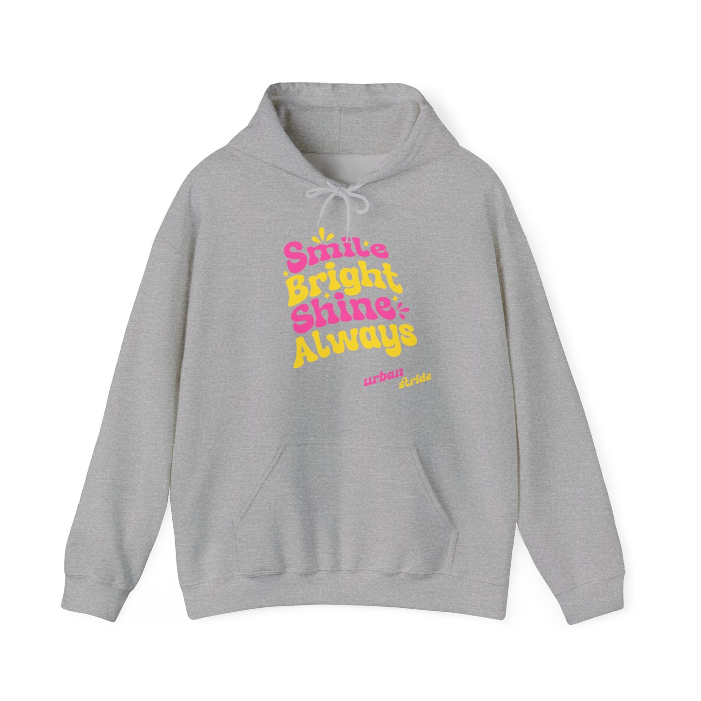 Felpa con scritta "Smile bright shine always"
