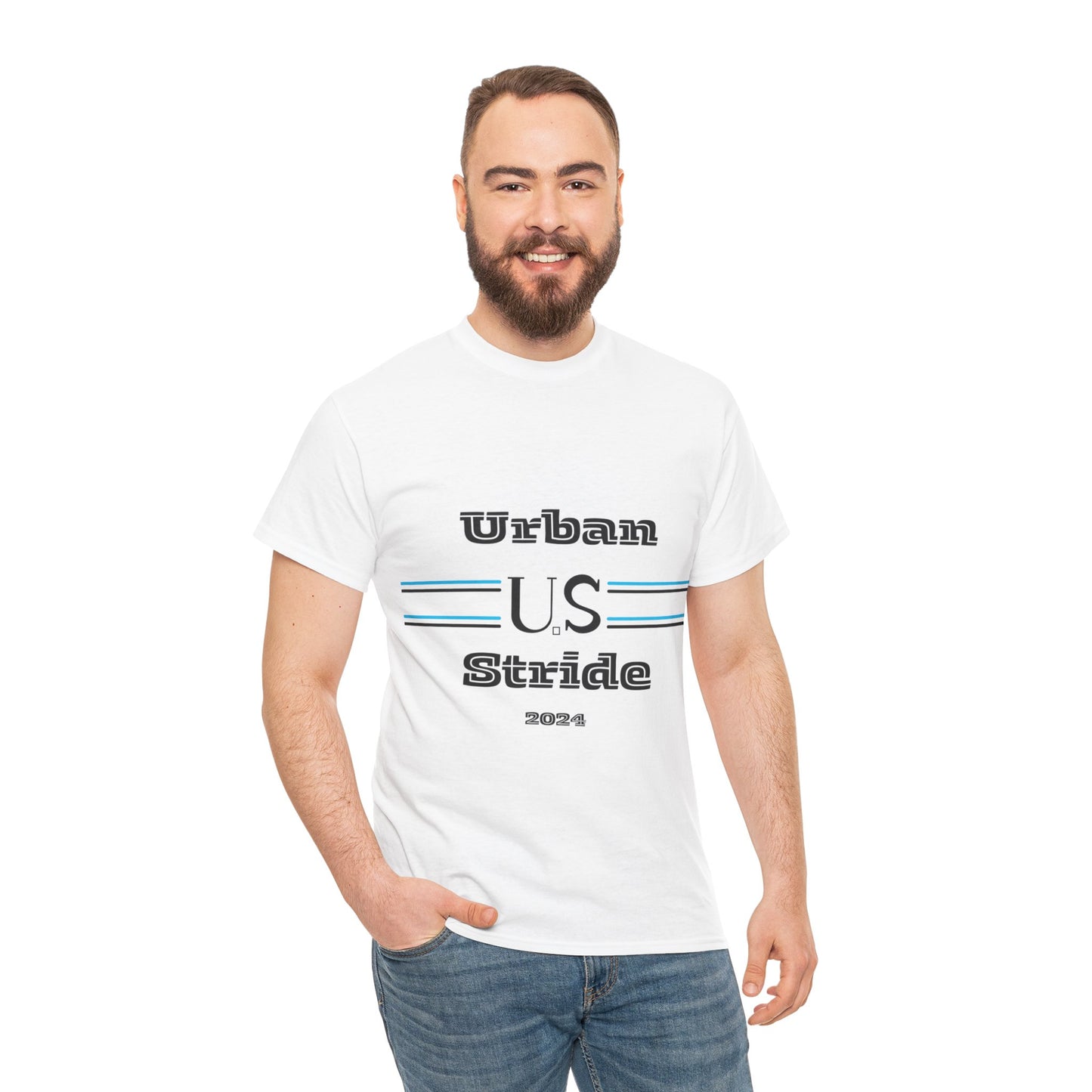 T-shirt con scritta "urbanstride " abbreviata U.S