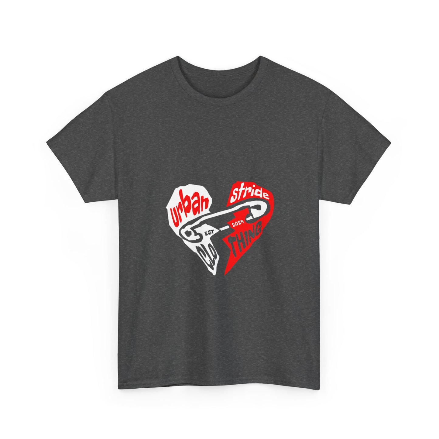 T-shirt con disegno cuore spezzato