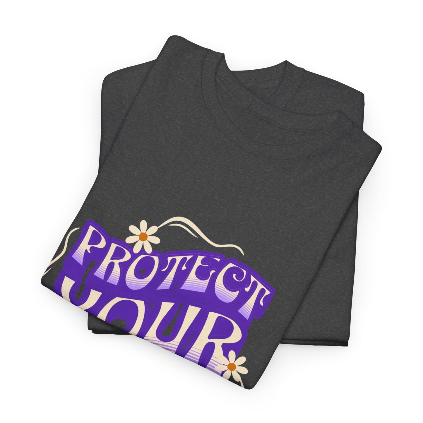 T-shirt con scritta "Protect your energy"