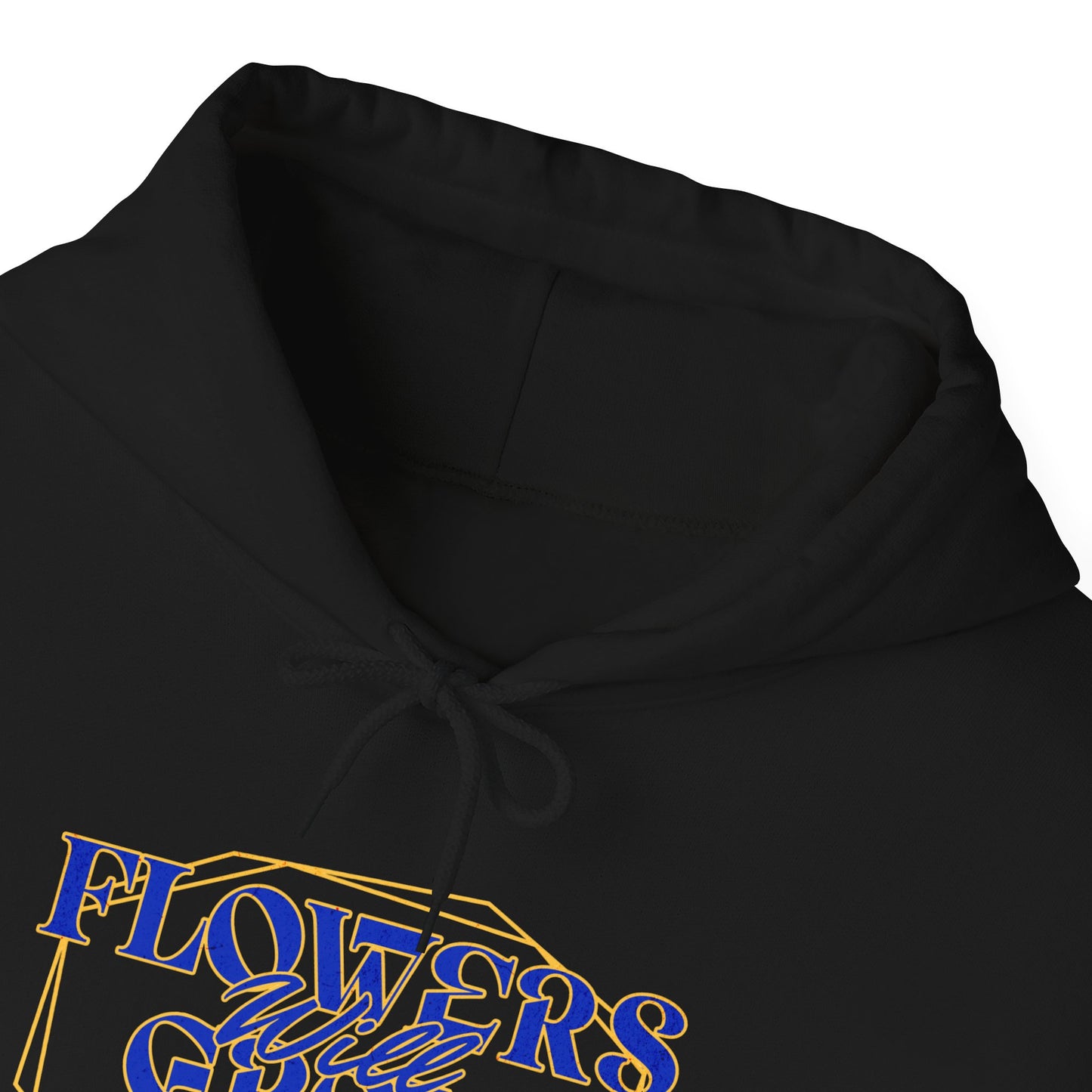 Felpa con scritta "Flowers will grow beauty"