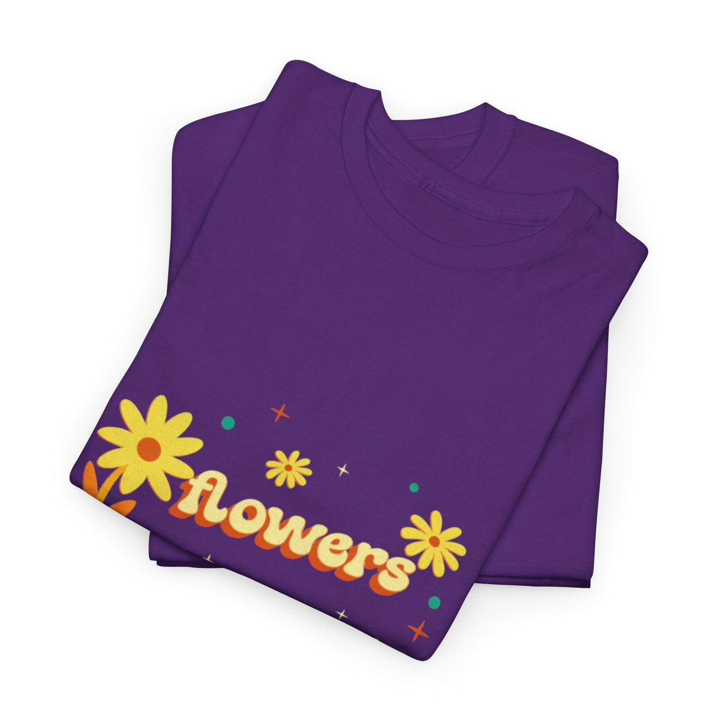 T-shirt con scritta "Flowers vibes"