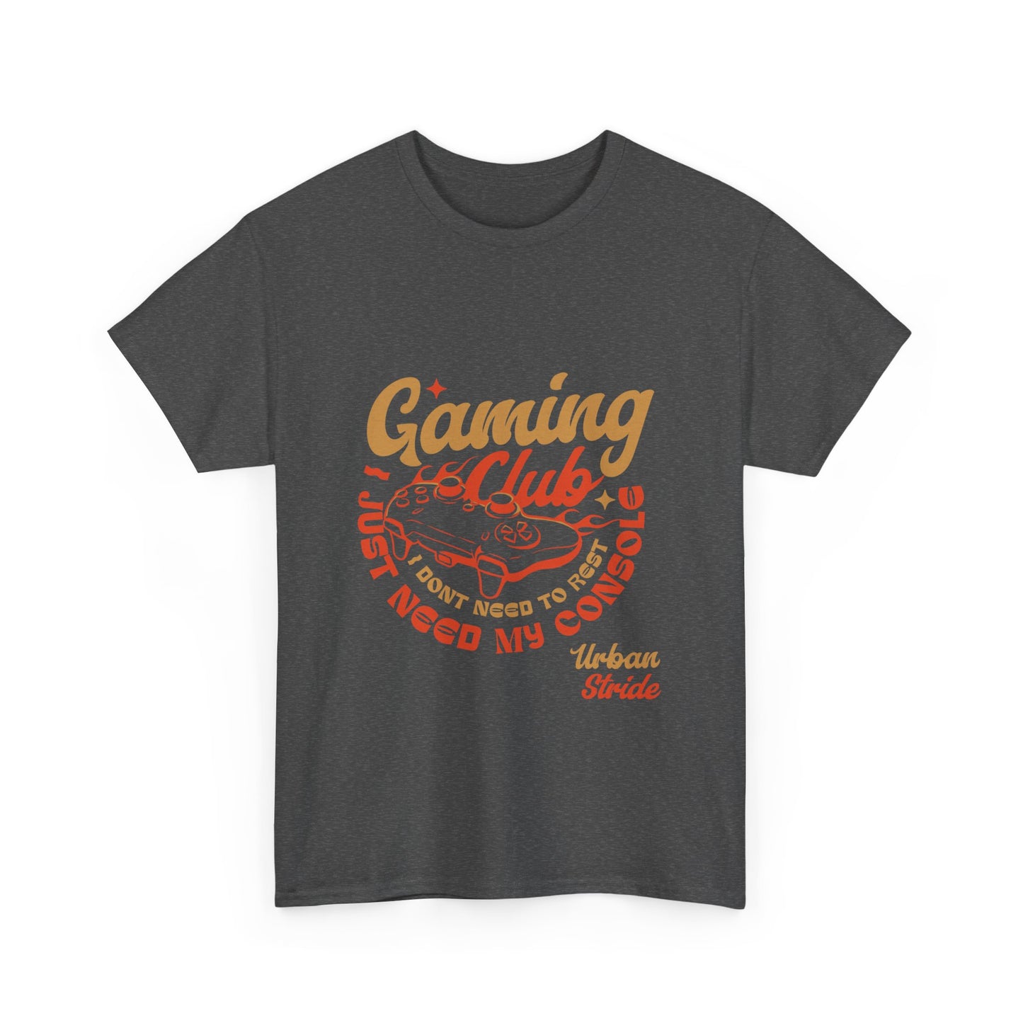 T-shirt con scritta “Gaming Club – I Just Need My Console”
