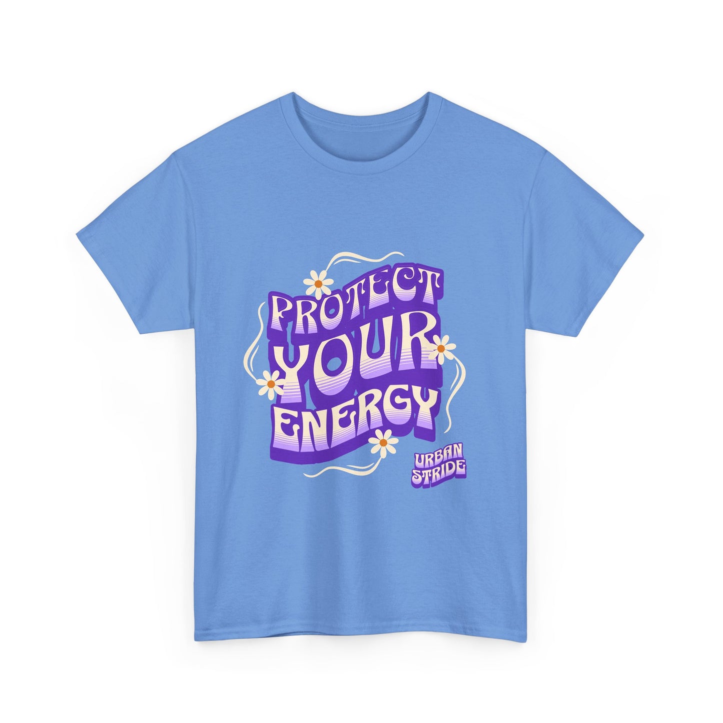 T-shirt con scritta "Protect your energy"