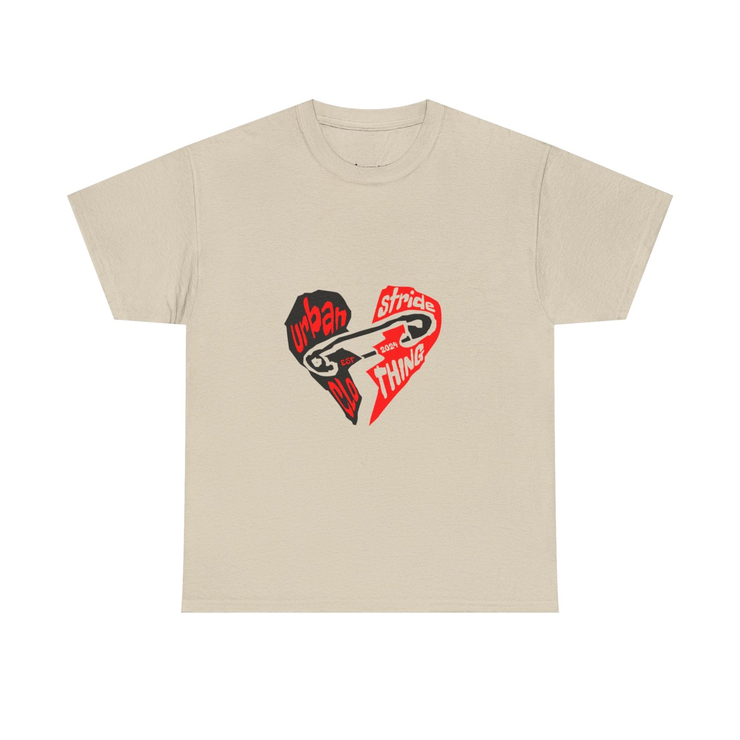 T-shirt con disegno cuore spezzato
