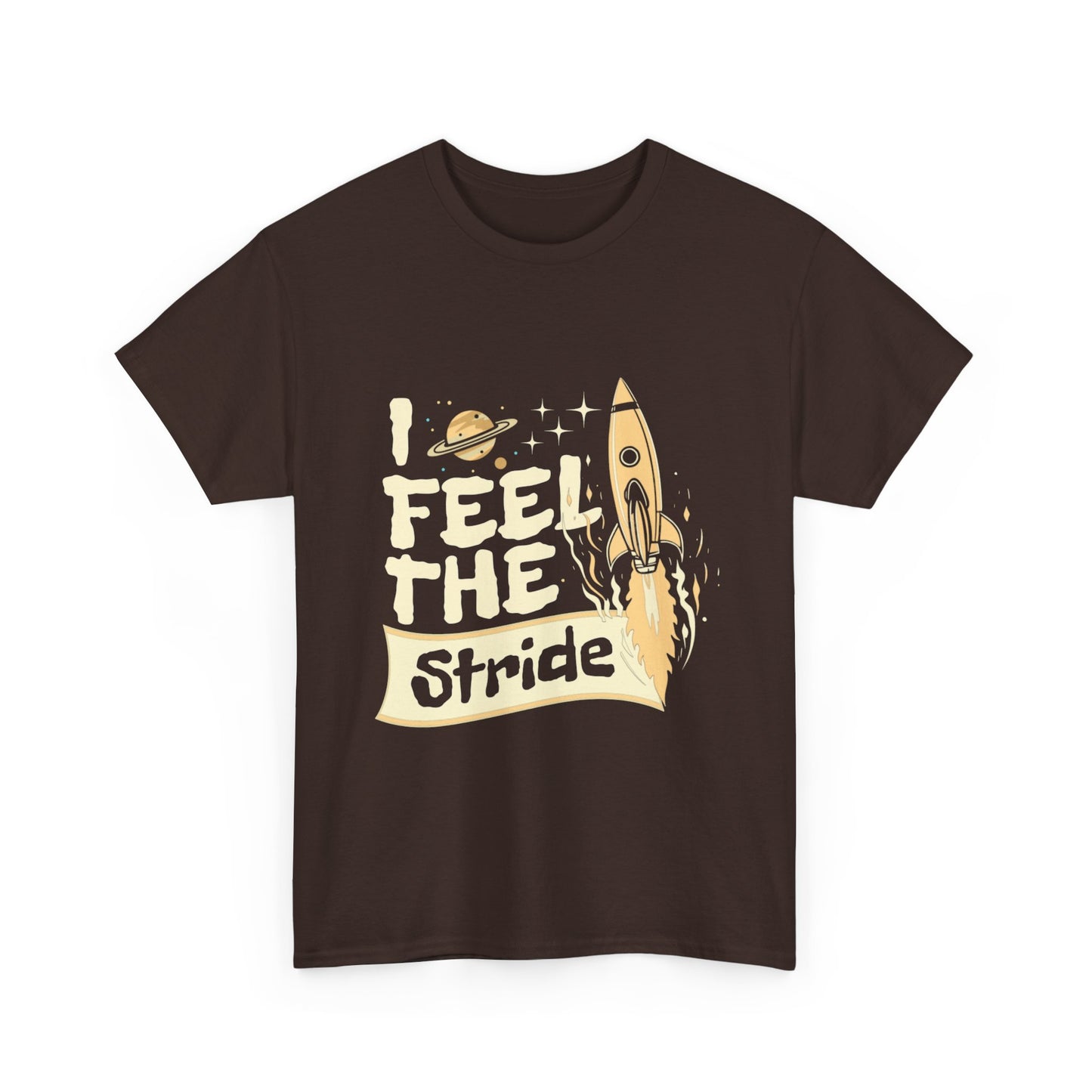 T-shirt con scritta "I feel the stride "