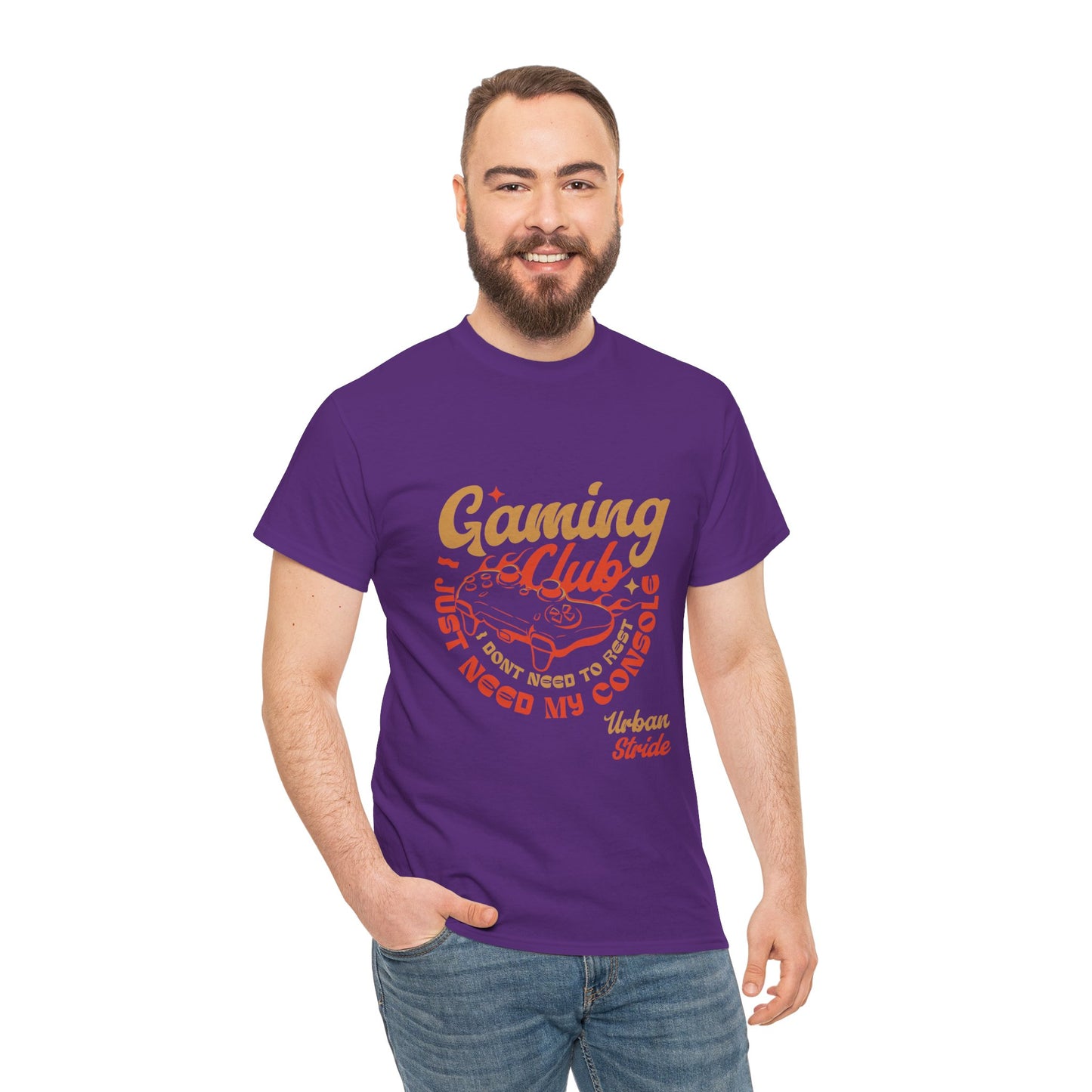 T-shirt con scritta “Gaming Club – I Just Need My Console”