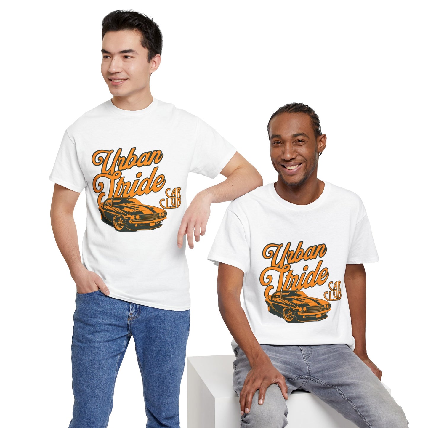 T-shirt con scritta "Urbanstride car club"