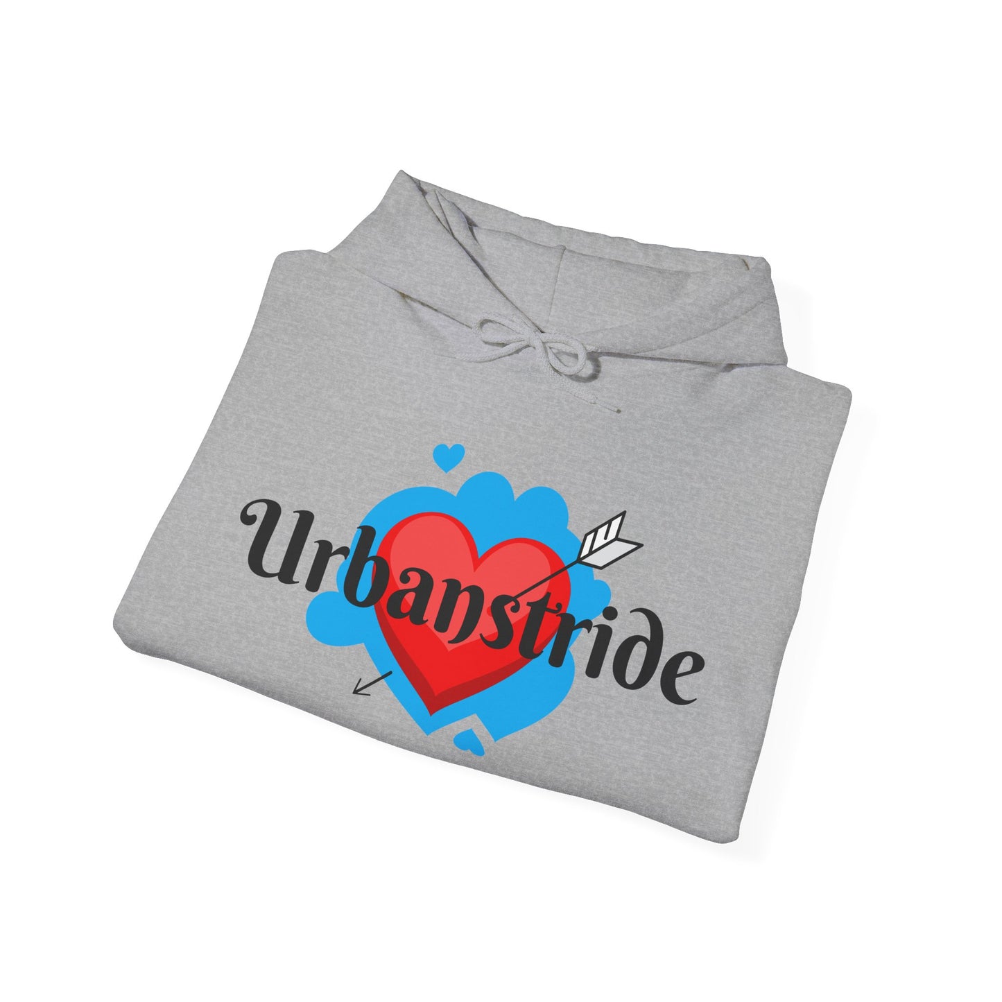 Felpa con logo "URBANSTRIDE" e cuore
