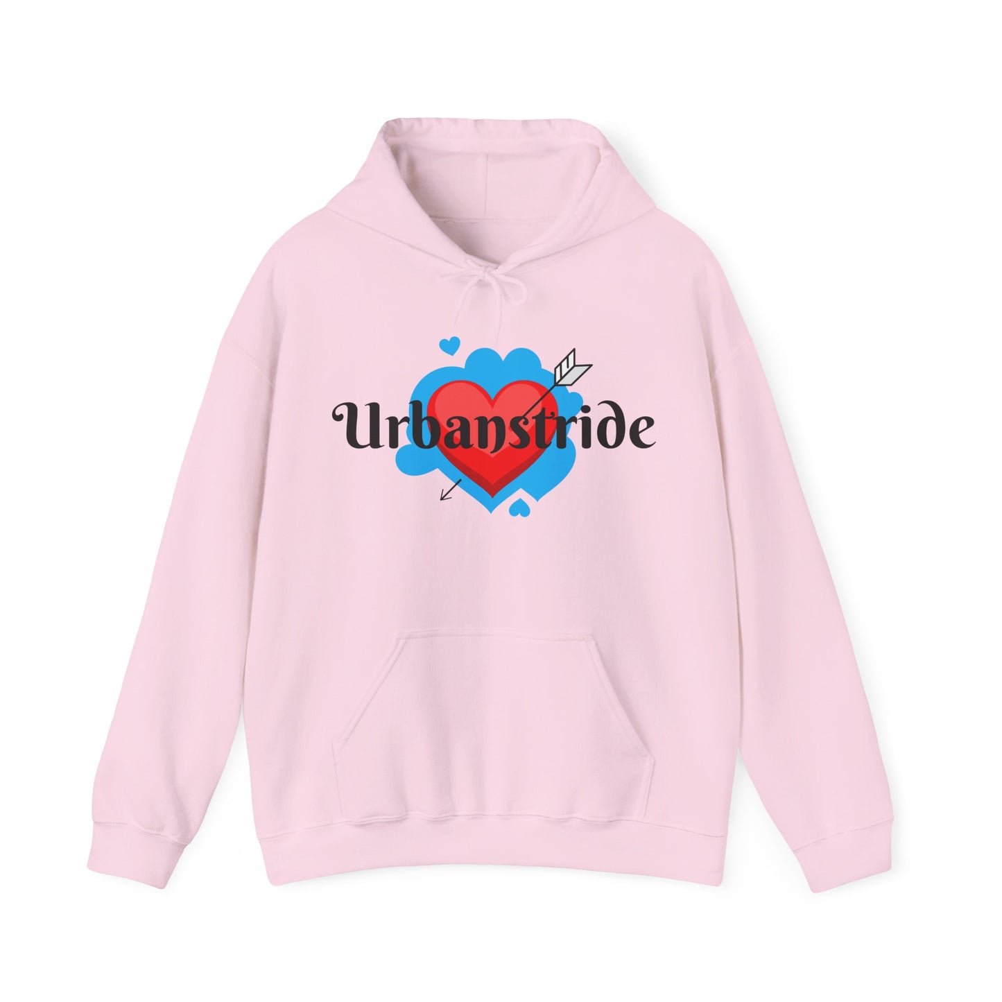Felpa con logo "URBANSTRIDE" e cuore