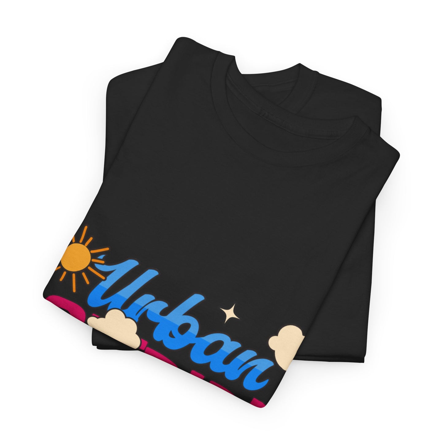 T-shirt con scritta "Urbanstride"al mare