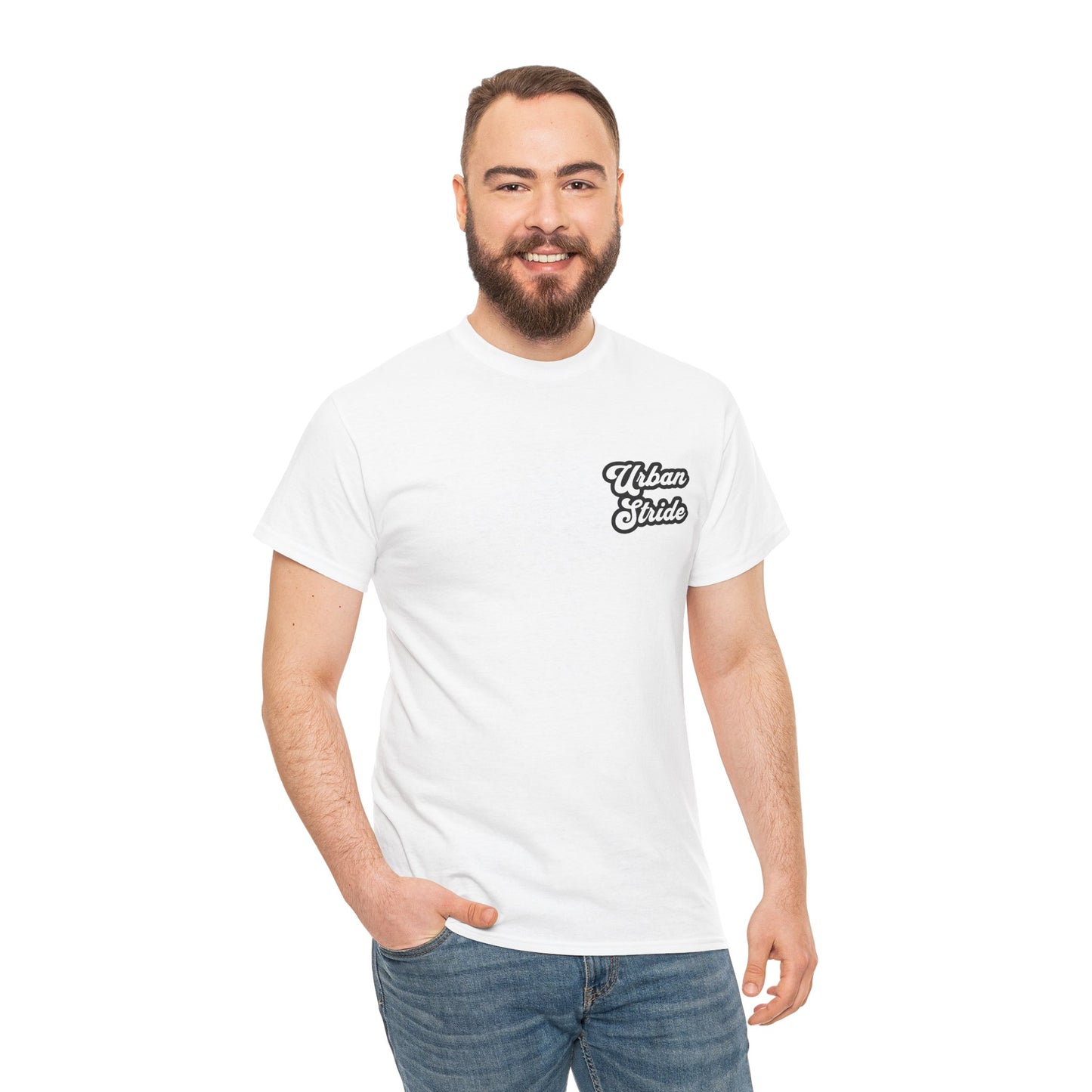 T-shirt con scritta "urbanstride " stile firma