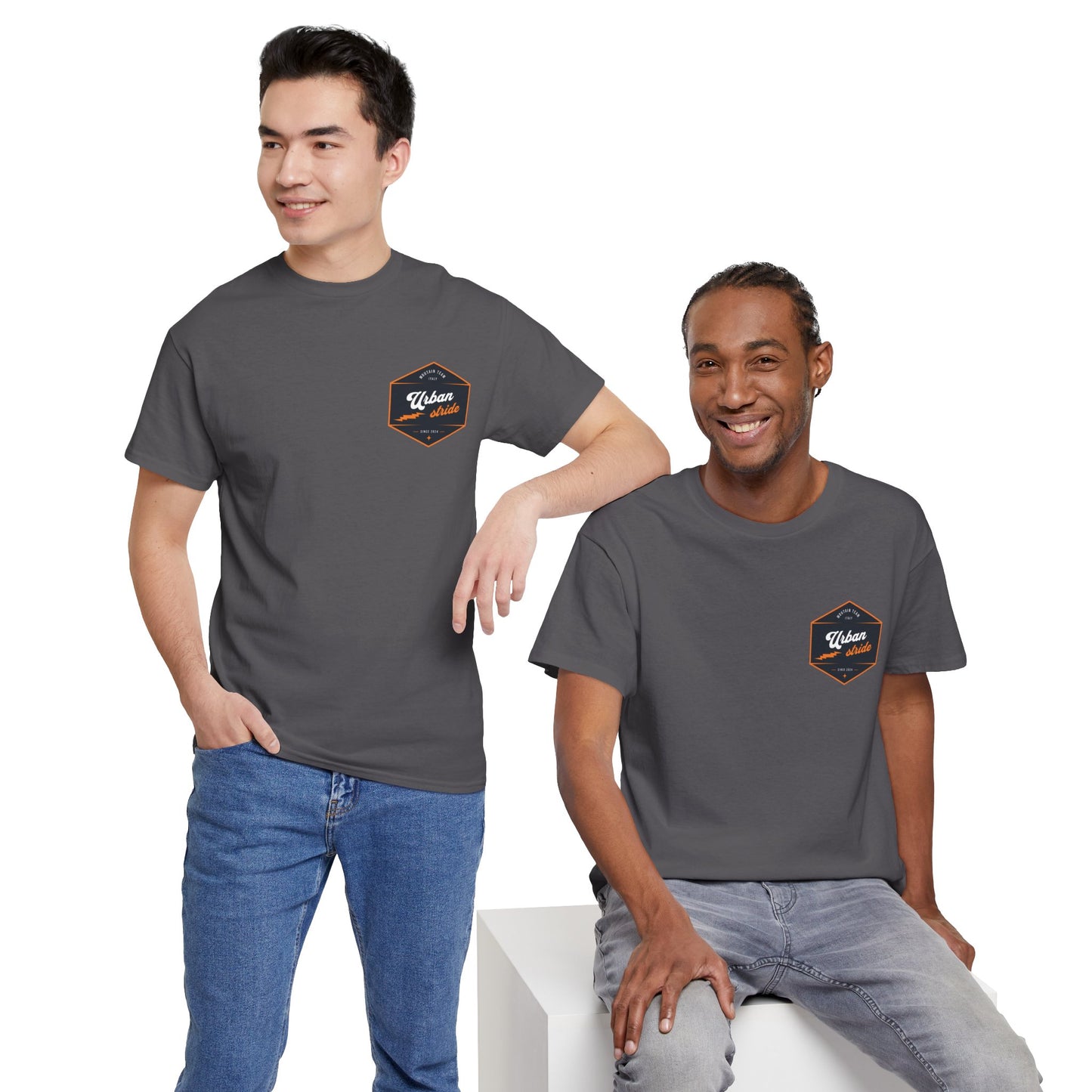 T-shirt Urban Stride® – Logo esagonale vintage in stile aviatore