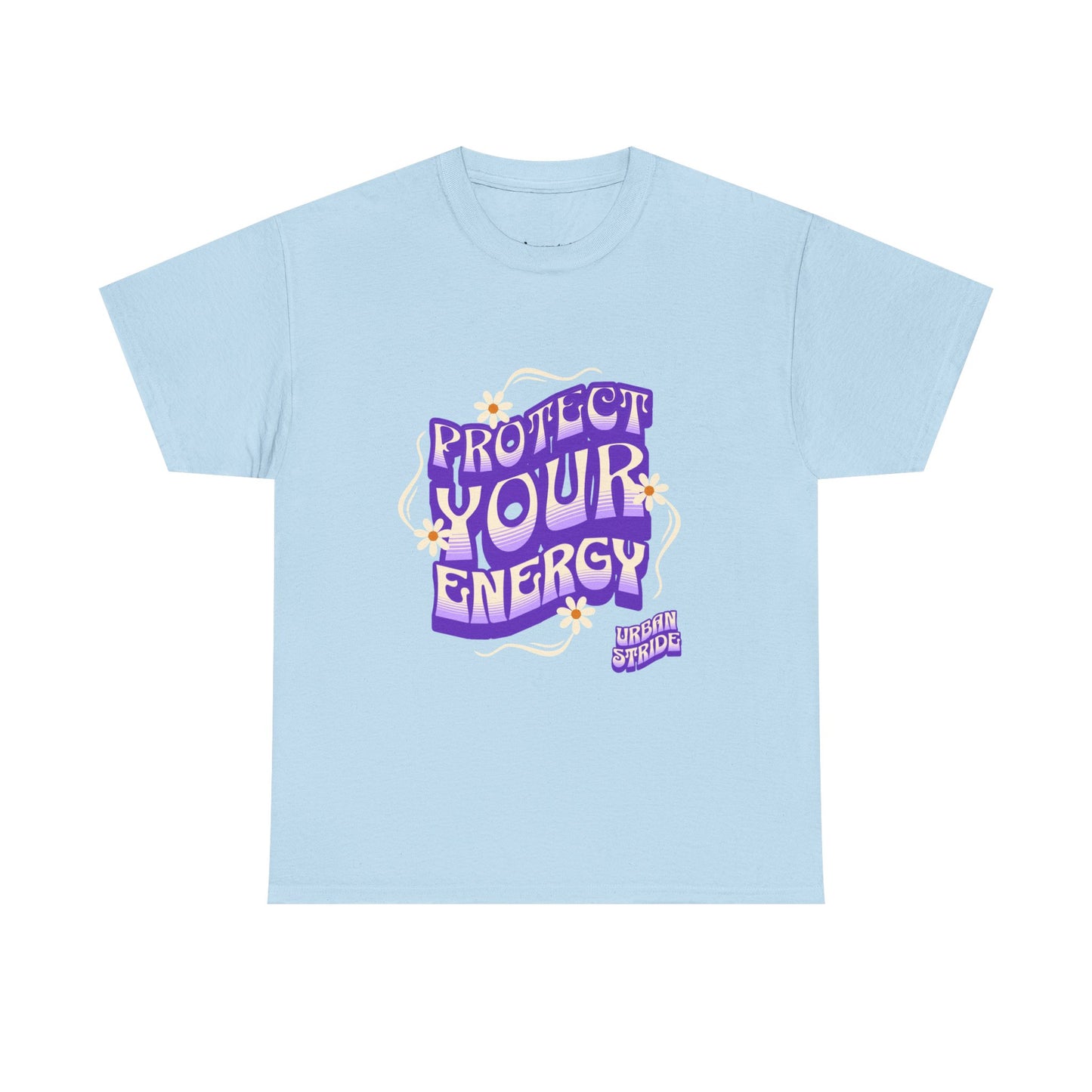 T-shirt con scritta "Protect your energy"