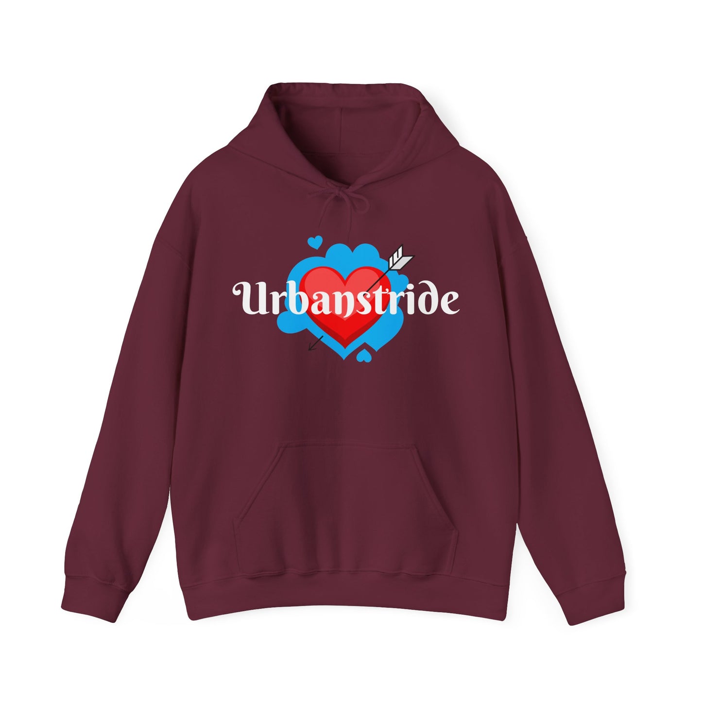 Felpa con logo "URBANSTRIDE" e cuore