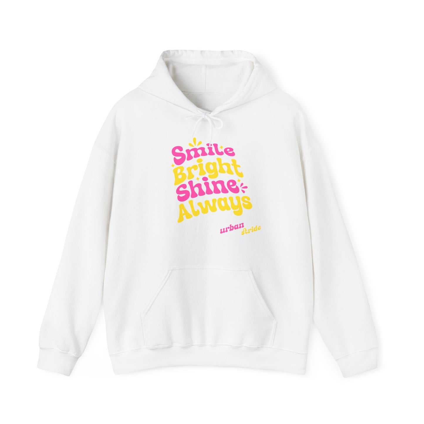 Felpa con scritta "Smile bright shine always"
