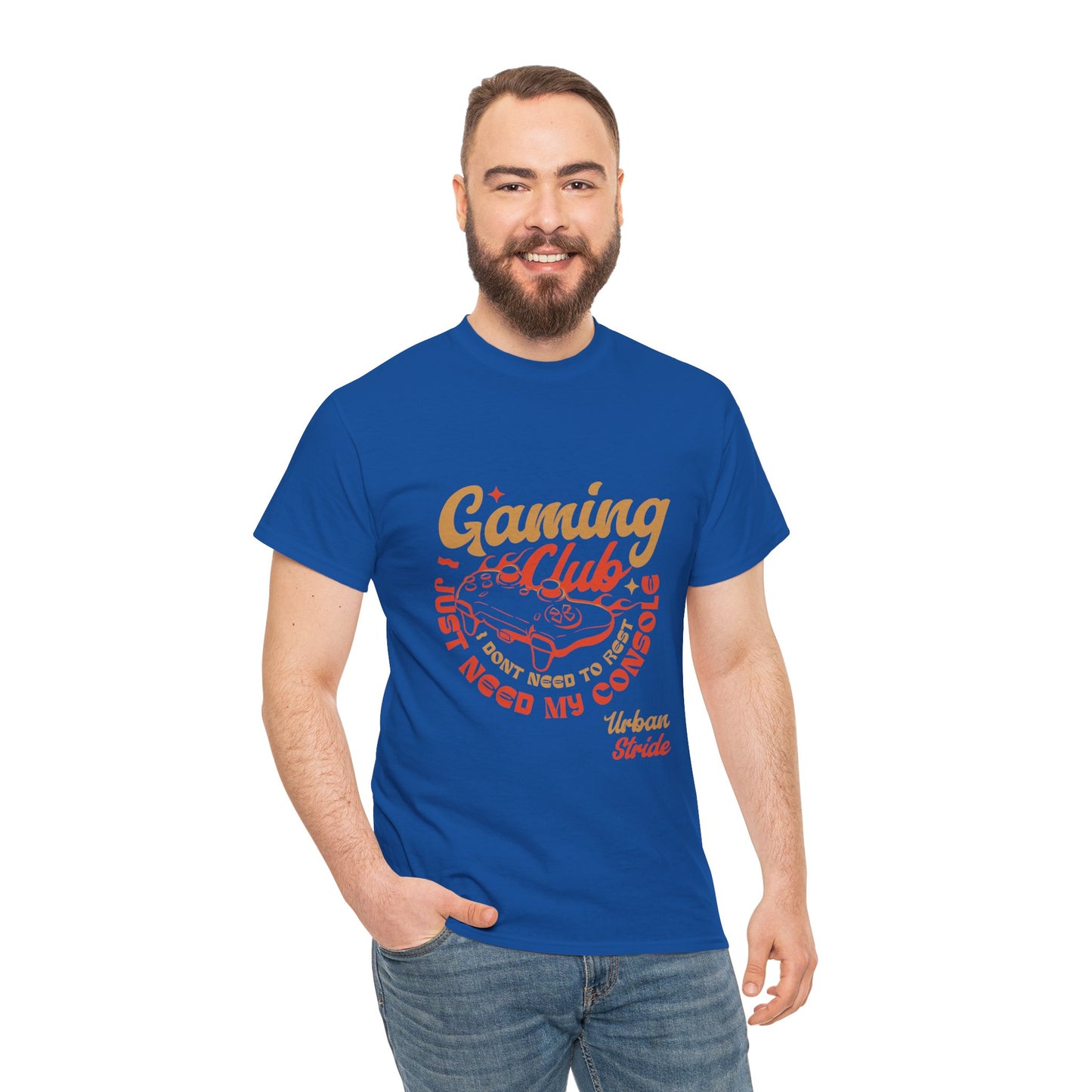 T-shirt con scritta “Gaming Club – I Just Need My Console”