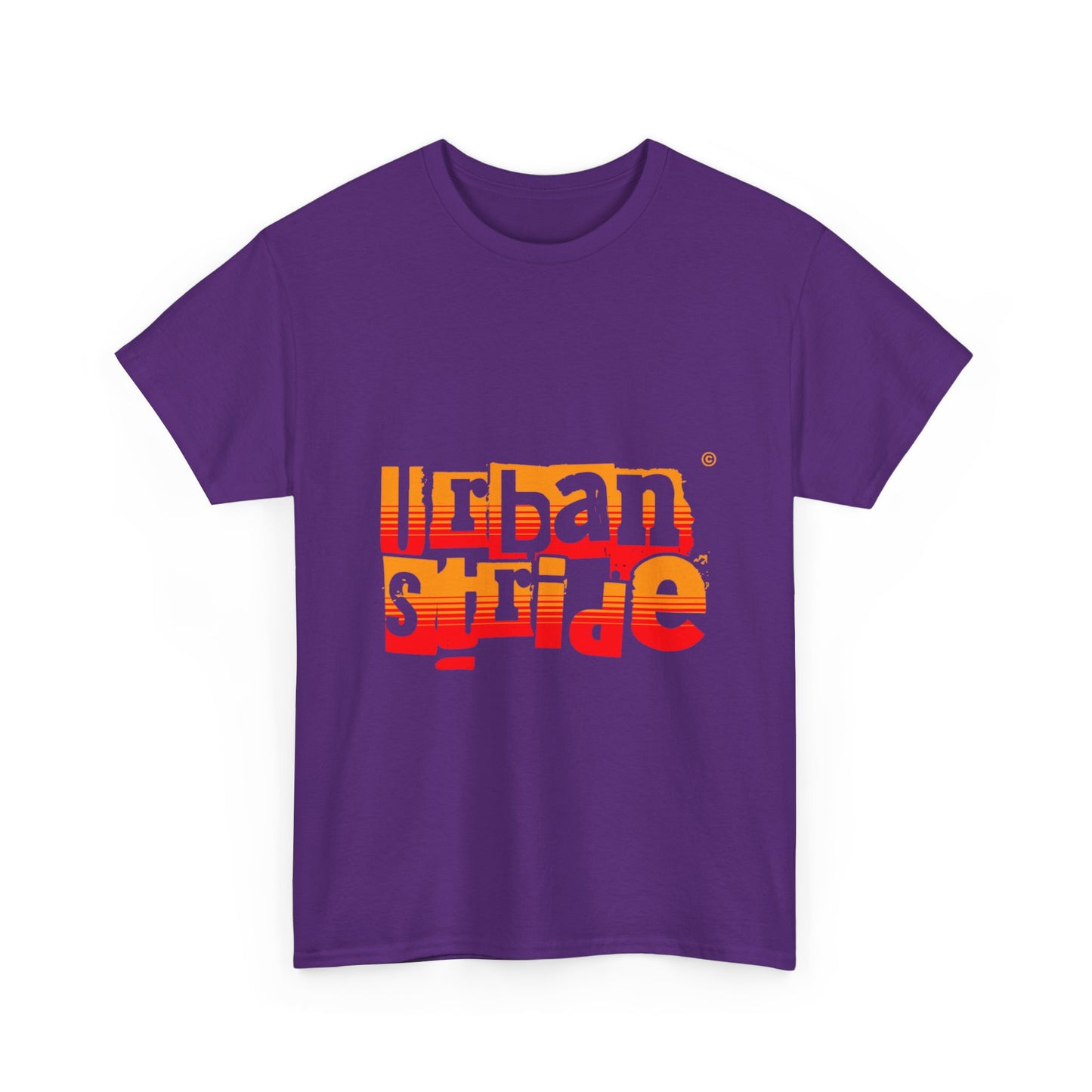 T-shirt con scritta "Urban Stride" sfumata arancio-rosso
