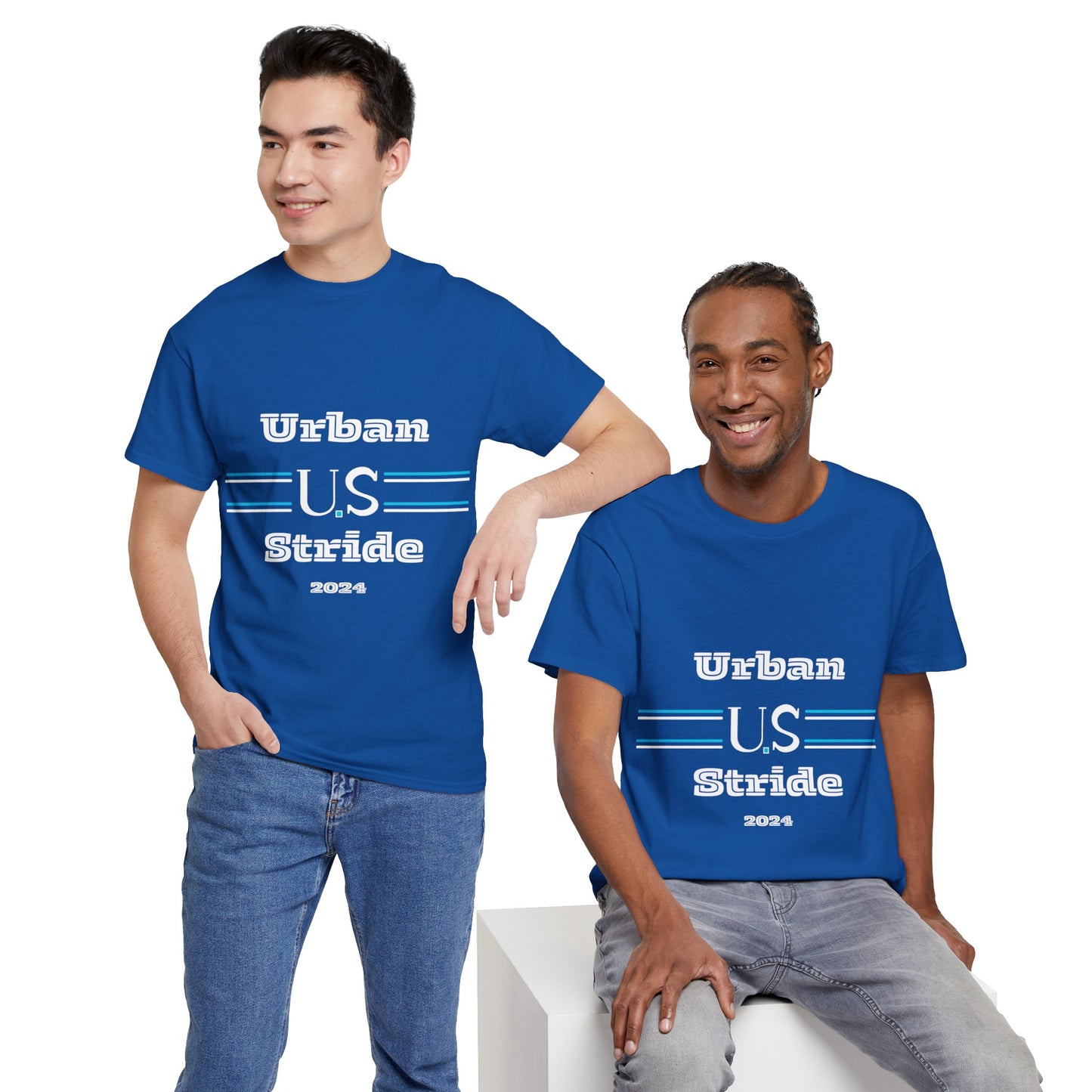 T-shirt con scritta "urbanstride " abbreviata U.S