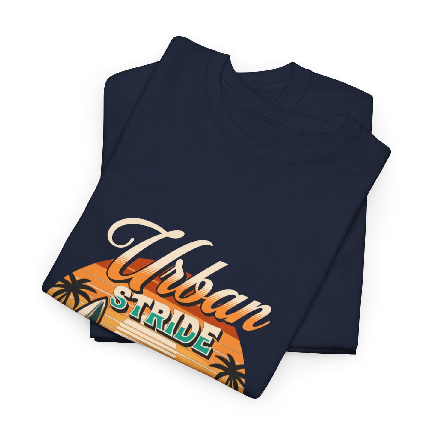 T-shirt con scritta"Urbanstride timeless style ocean drive "