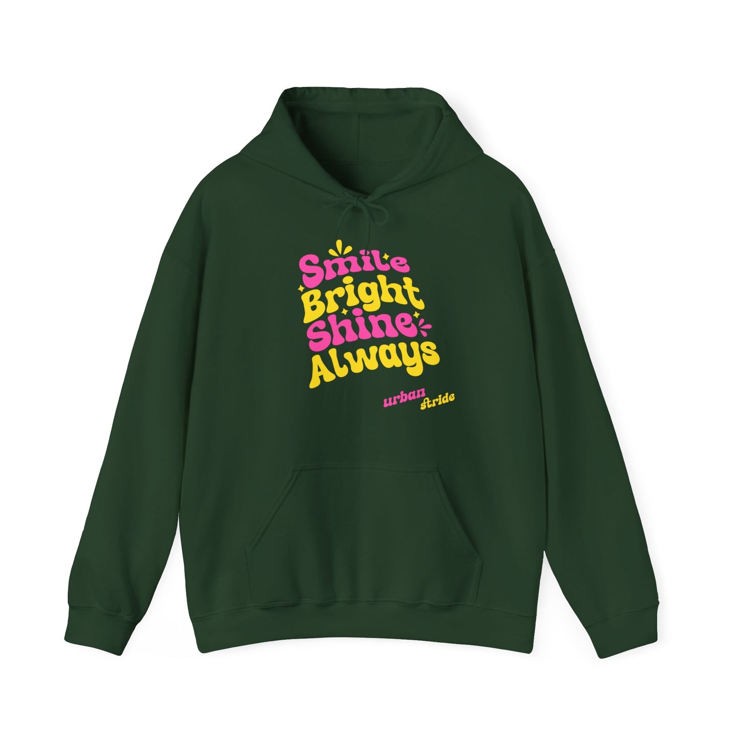 Felpa con scritta "Smile bright shine always"