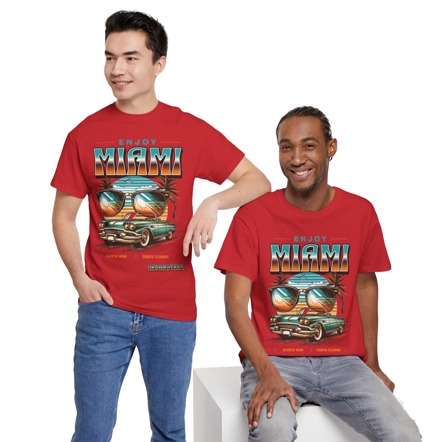 T-shirt con scritta" Enjoy Miami "