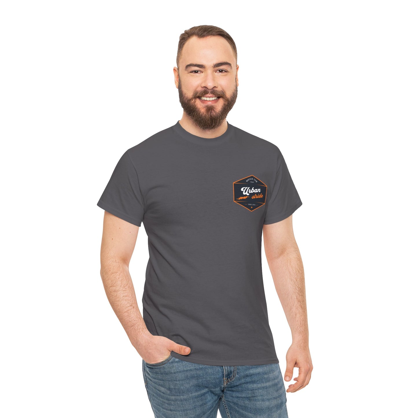 T-shirt Urban Stride® – Logo esagonale vintage in stile aviatore