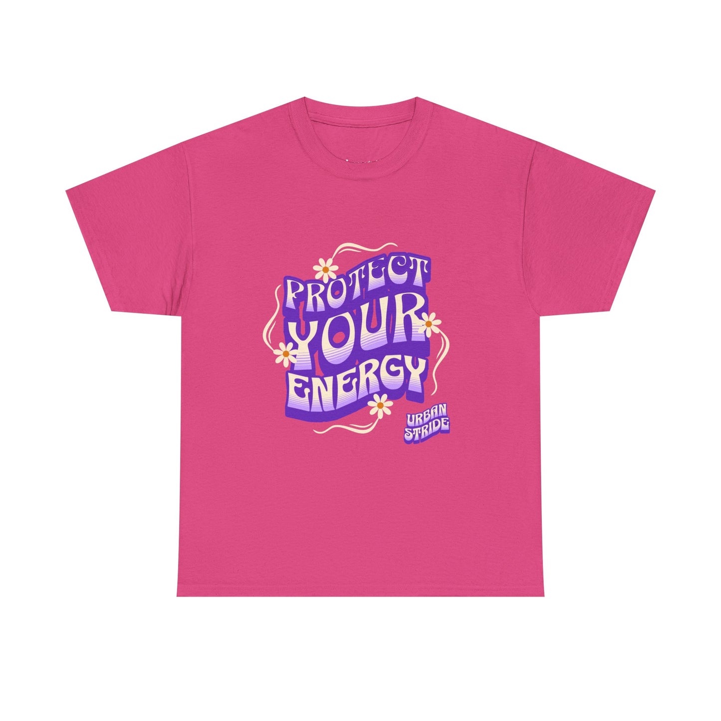 T-shirt con scritta "Protect your energy"