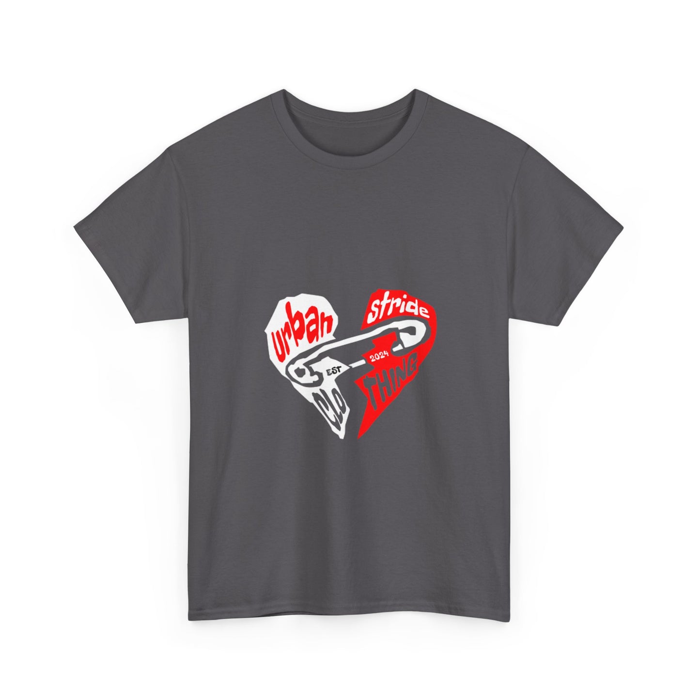 T-shirt con disegno cuore spezzato