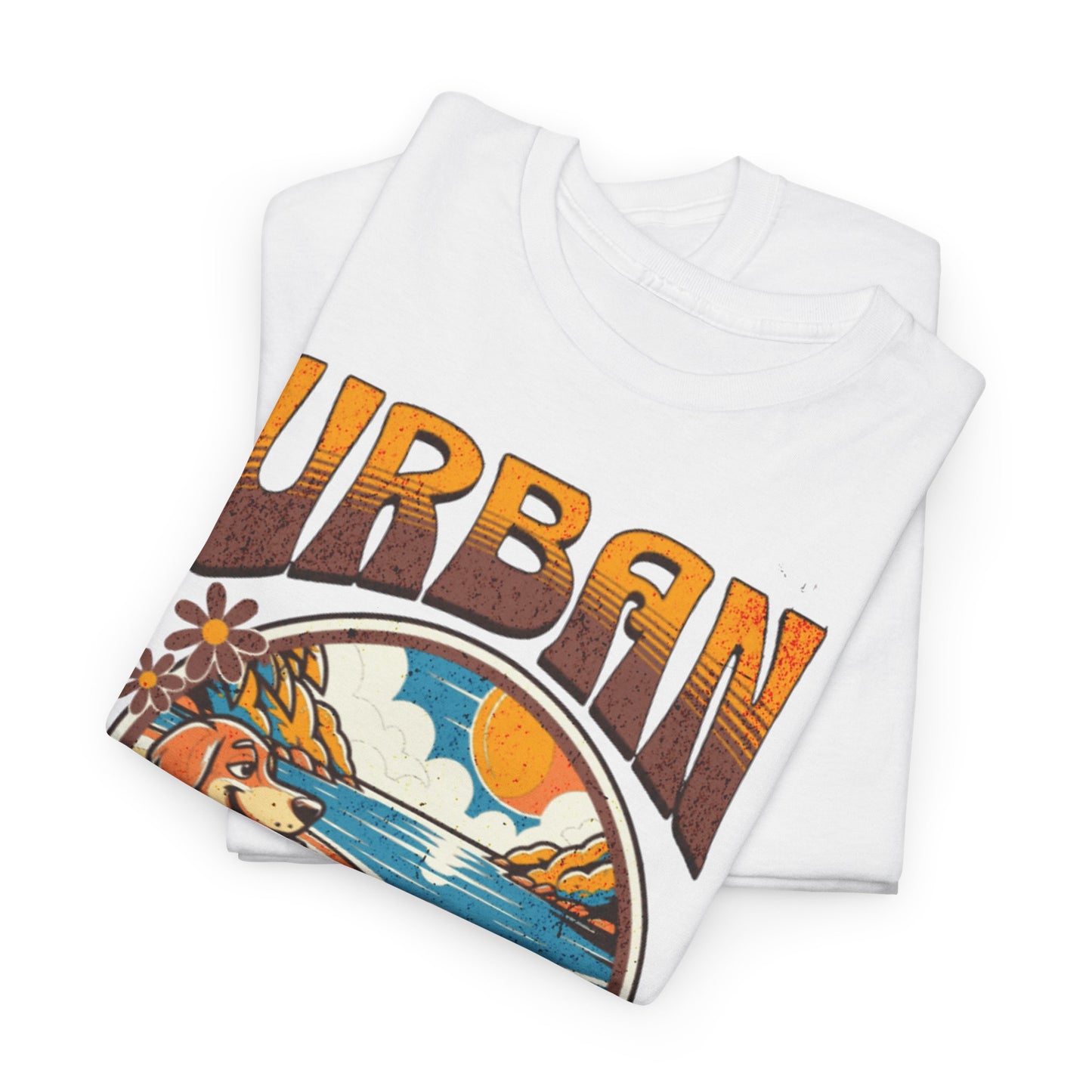 T-shirt con scritta "Urbanstride" e cane