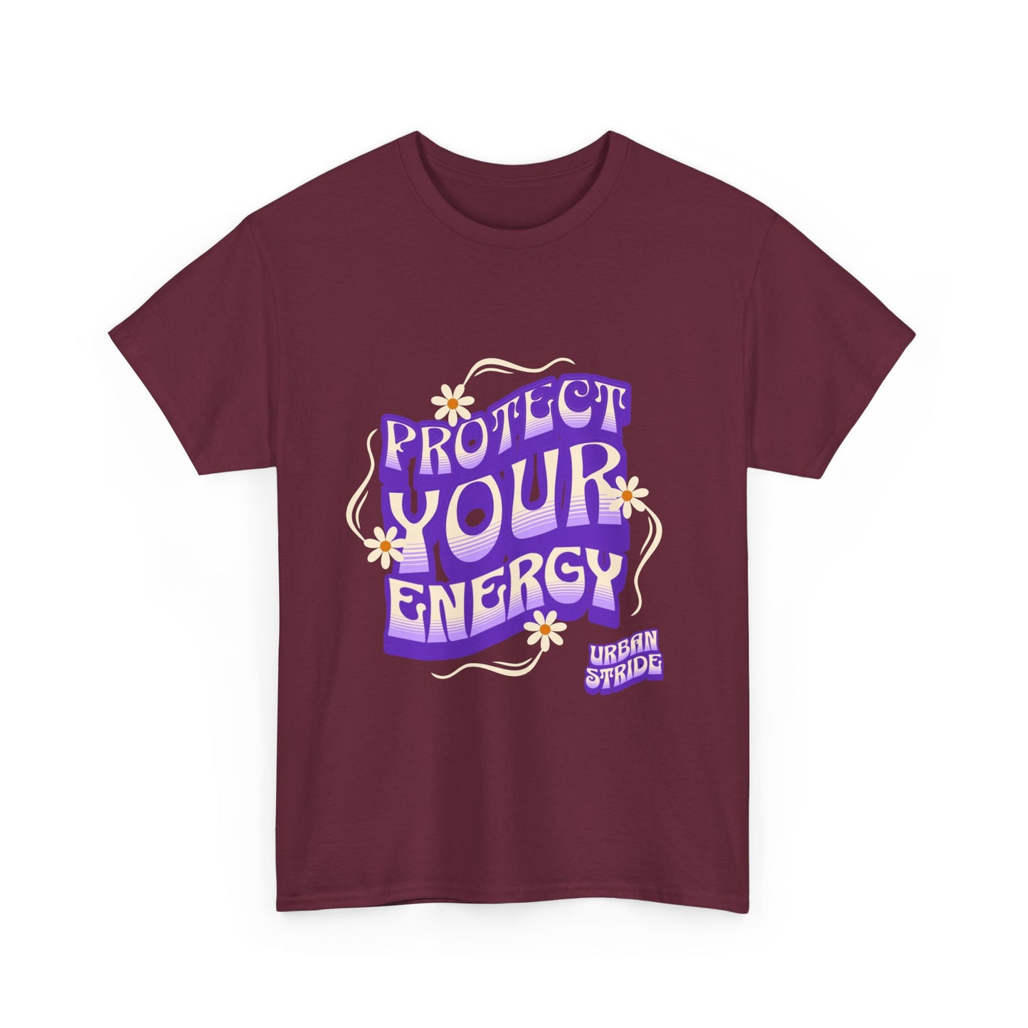 T-shirt con scritta "Protect your energy"